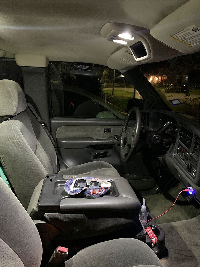 Brishine White Interior Led Lights Kit For Chevrolet Silverado/Gmc Sierra 1999 2000 2001 2002 2003 2004 2005 2006 Super Bright 6000K Interior Led Bulbs Package + License Plate Lights And Install Tool