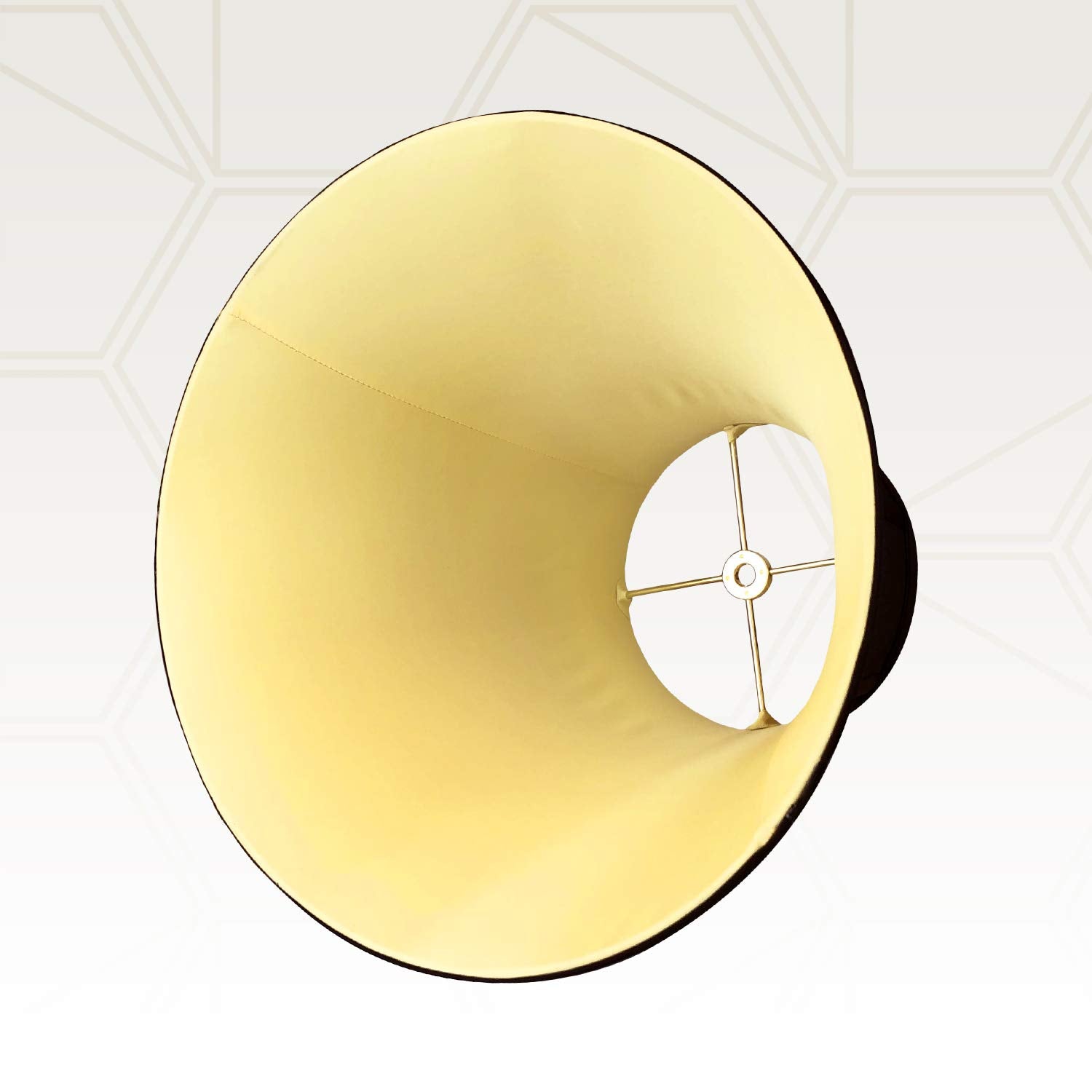 Royal Designs True Bell Lamp Shade, Fabric, 6.5x12x10.5 inch, Black, Model BSO-704-12BLK