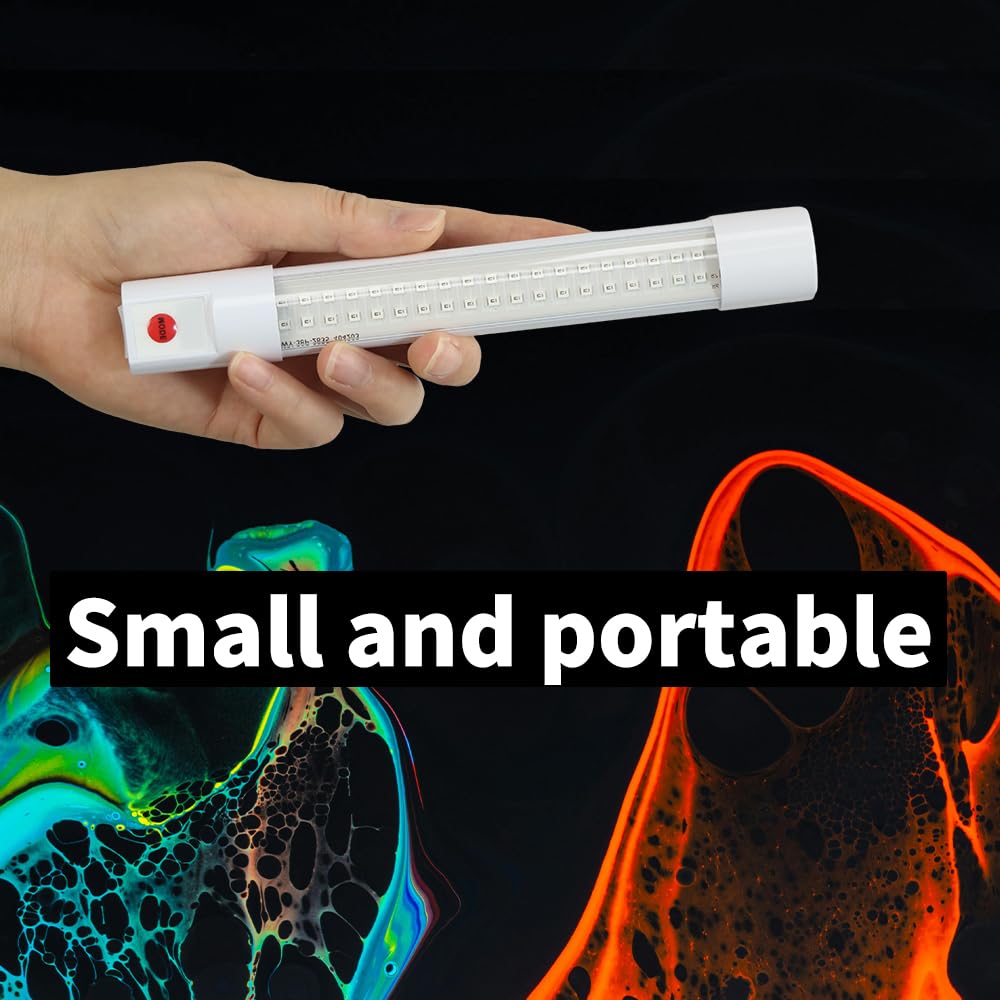 Black Light Rechargeable Battery Operated - Small Portable Black Light Bar 395Nm