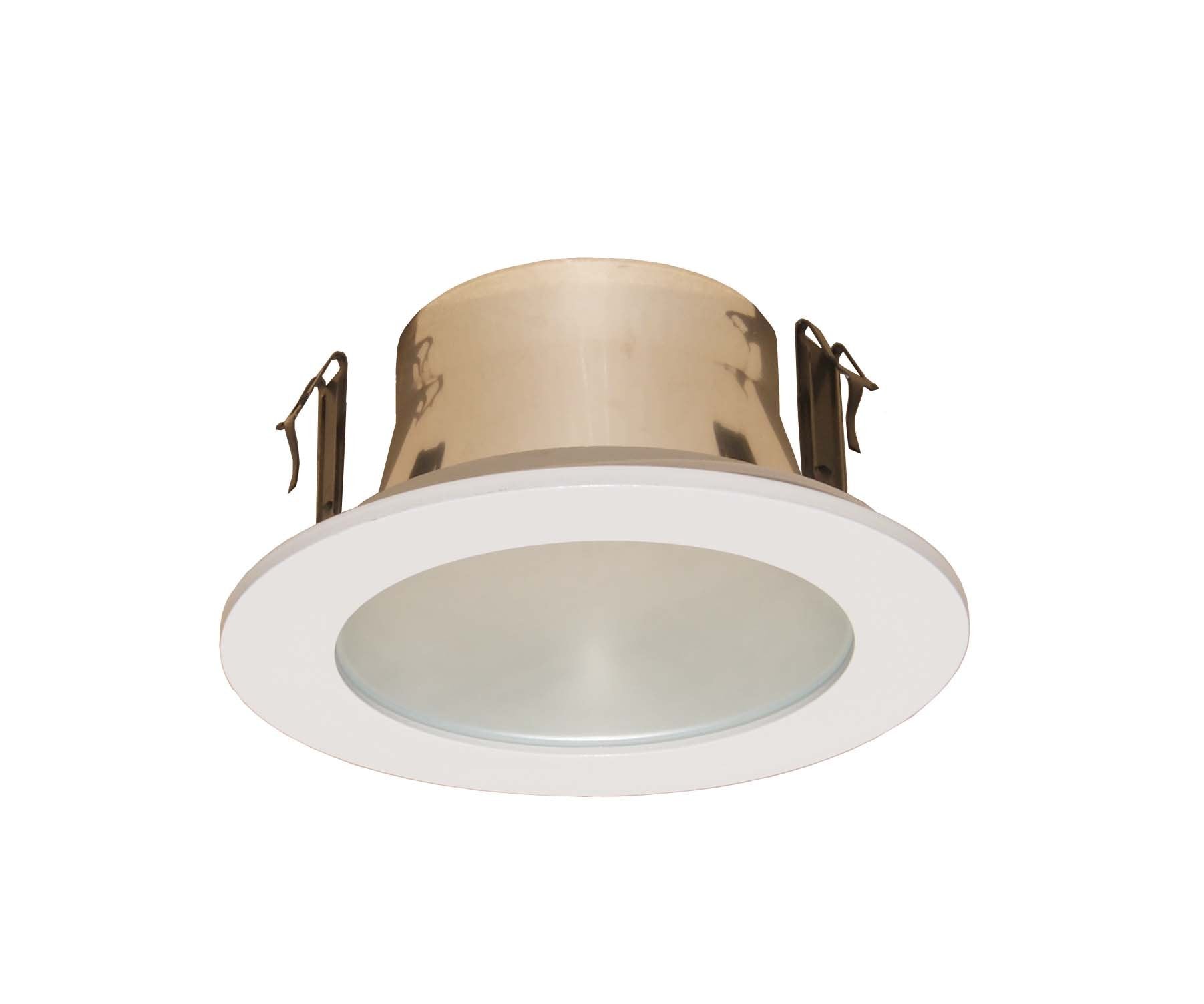 6-Pack-4 Inches Frosted Lens Shower Trim for Line Voltage Recessed Light/Lighting-White Fit Halo/Juno