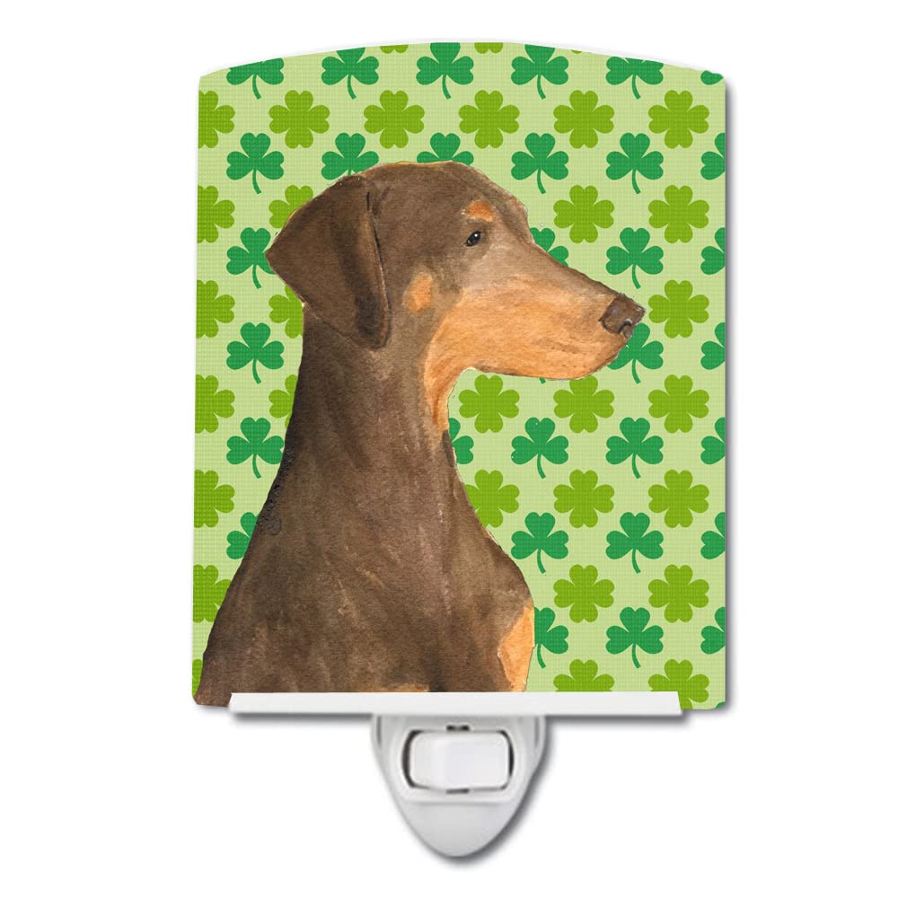 Carolines Treasures Ceramic Night Light, Doberman St. Patricks Day, 6x4x3in, Multicolor, Model SS4410CNL
