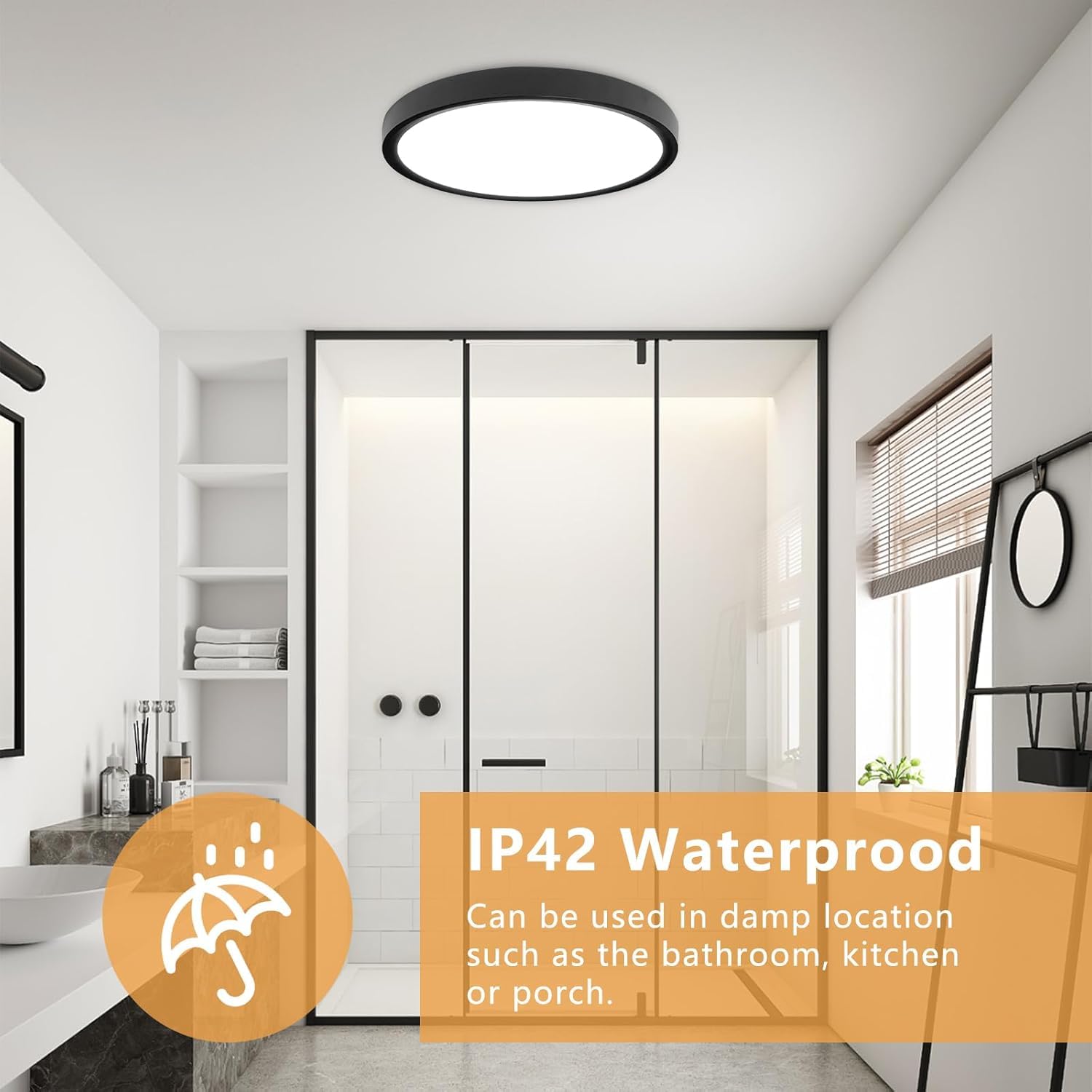 Offiy 6Pk 15.8 Inch Led Ceiling Light Flush Mount, 34W, 3060Lm, 3000K/4000K/6000K Cct Selectable Super Slim Led Ceiling Light, C