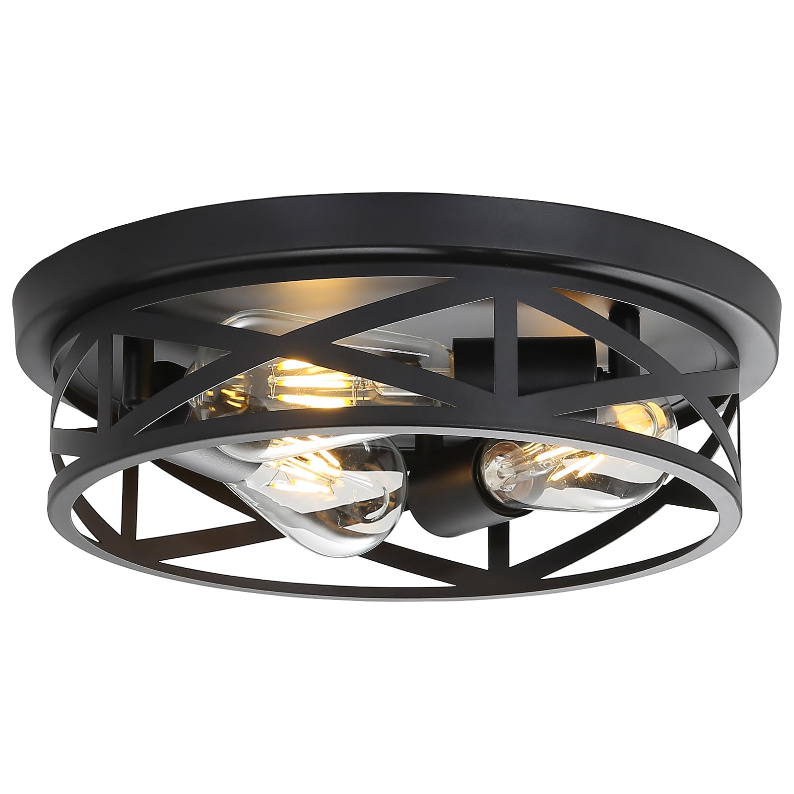 piano7797 13 inch Black Flush Mount Ceiling Light Fixtures 3-Light Modern Hallway Light Fixtures Ceiling  Black Lights Fixture Ceiling Mount for Farmhouse Kitchen  Bedroom (1 Pack)