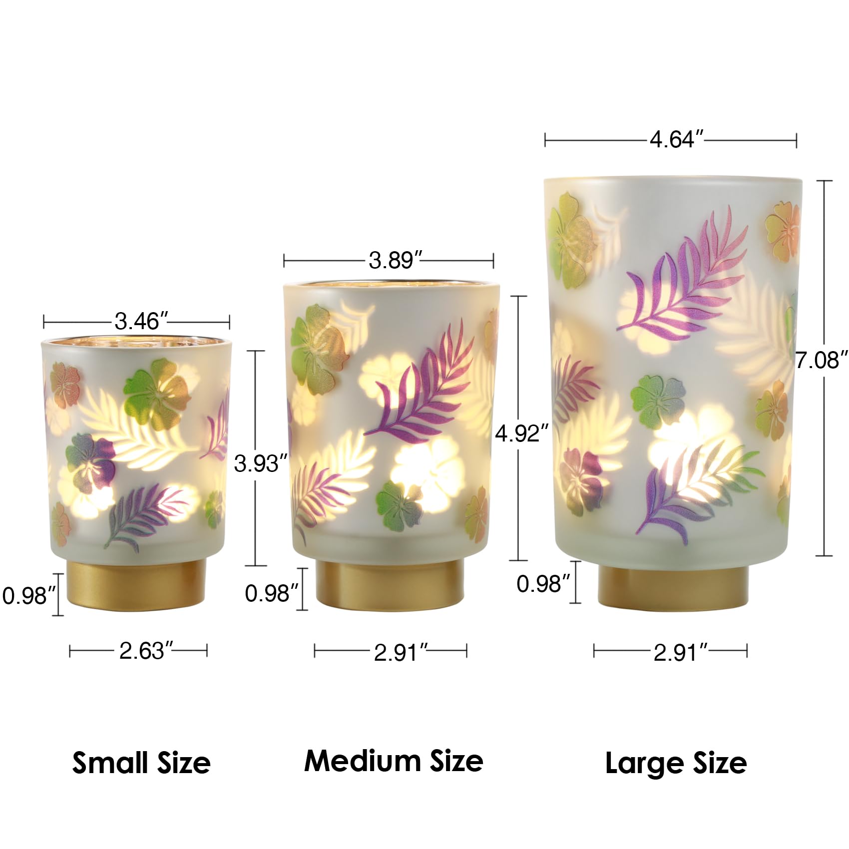 Eywamage 7'' Tall Battery Operated Table Lamp, Floral Glass Lamp With Remote Timer, Cordless Accent Lamp Lights For Bedroom Livi