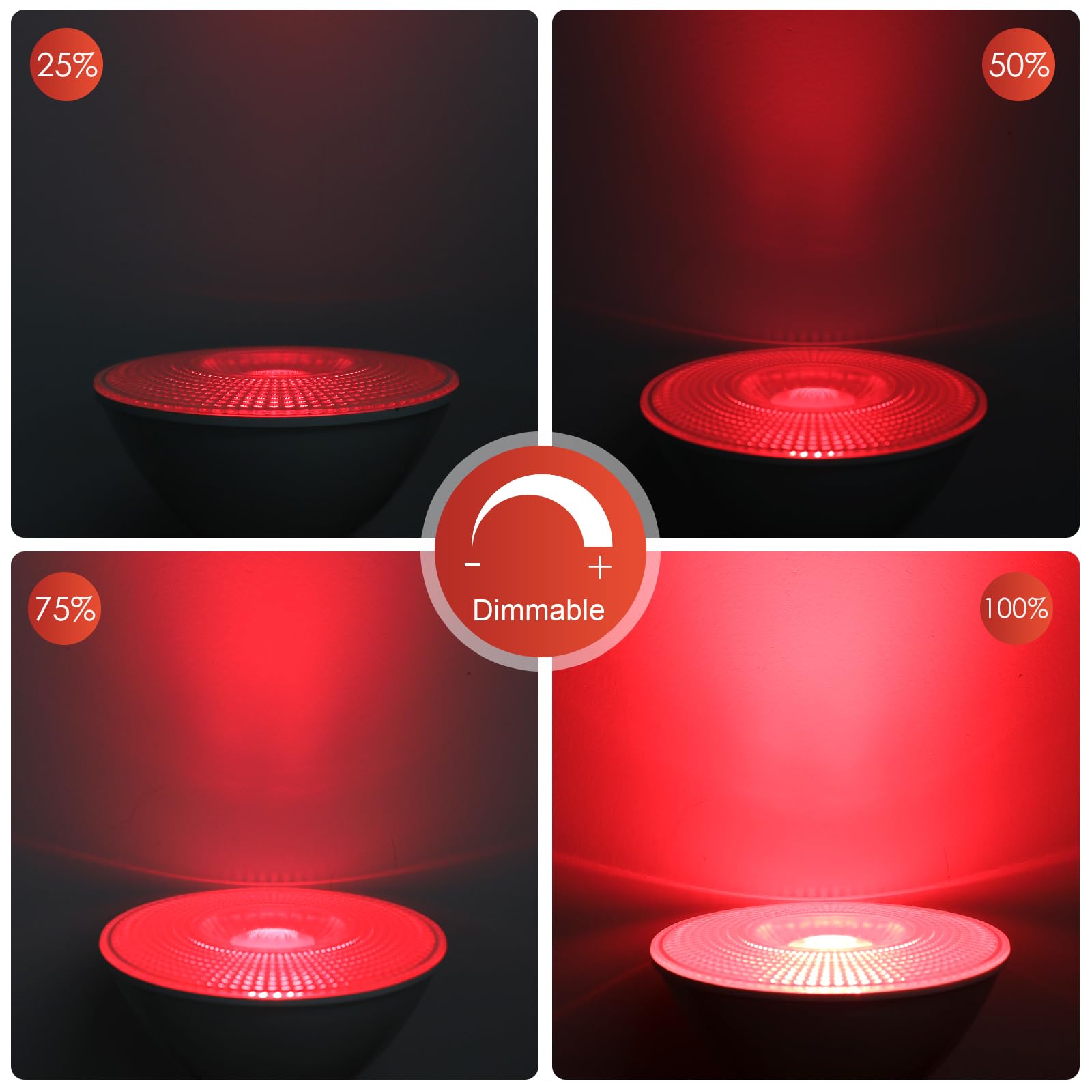 Energetic Red Par38 Led Flood Outdoor Light Bulb, 16W (90Watt Equivalent), Dimmable, E26 Base, For Christmas Halloween Thanksgiv
