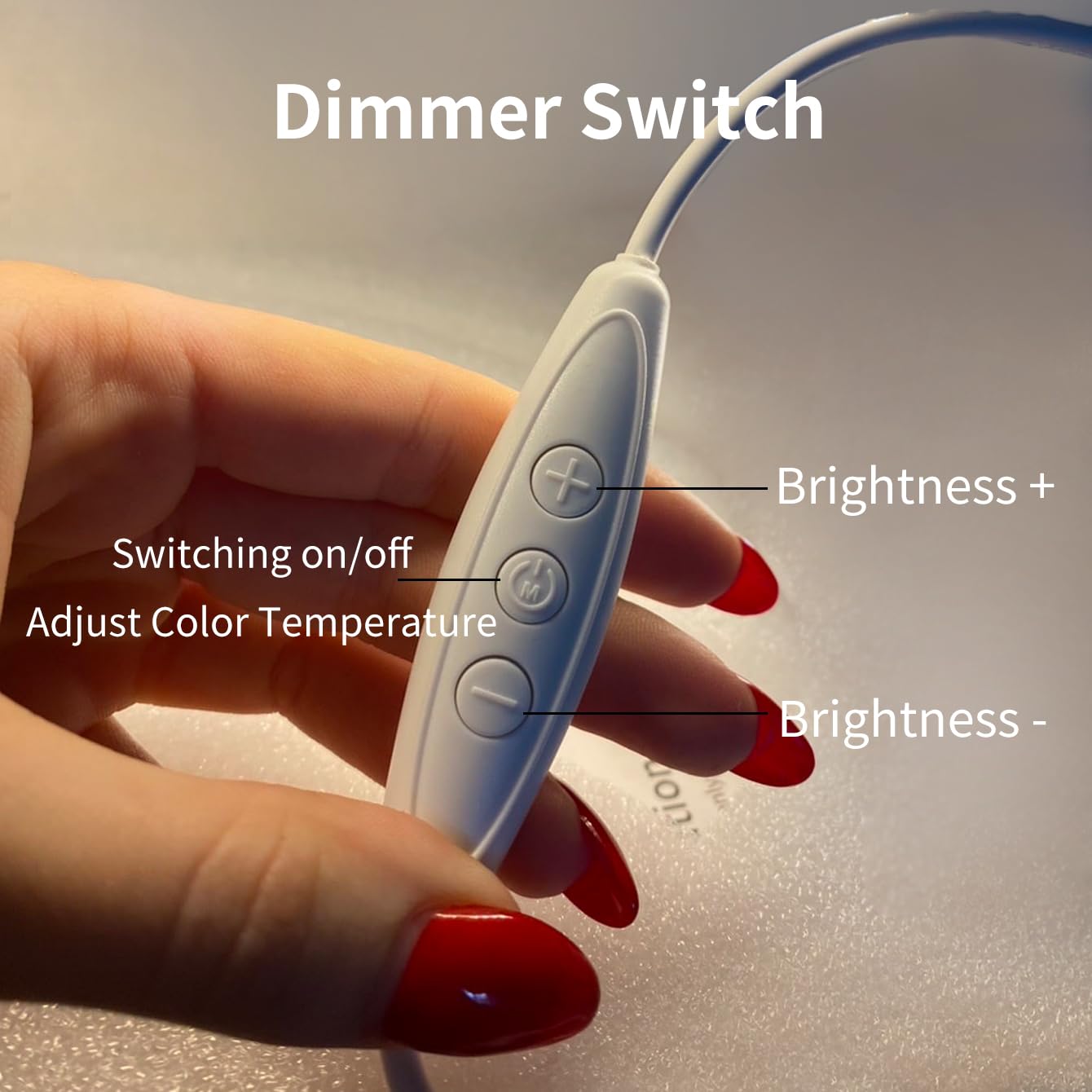 Welltell Half Moon Light For Nail Desk, Color Temperature 3000K-6500K, Lamp For Nails Table Can Be Used For Manicure Sculpture H