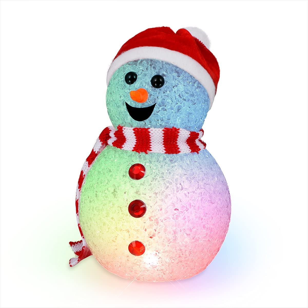 Multi Color Led Snowman FlashingBlinkyLights LED Snowman Decoration - Color Changing, 5.5