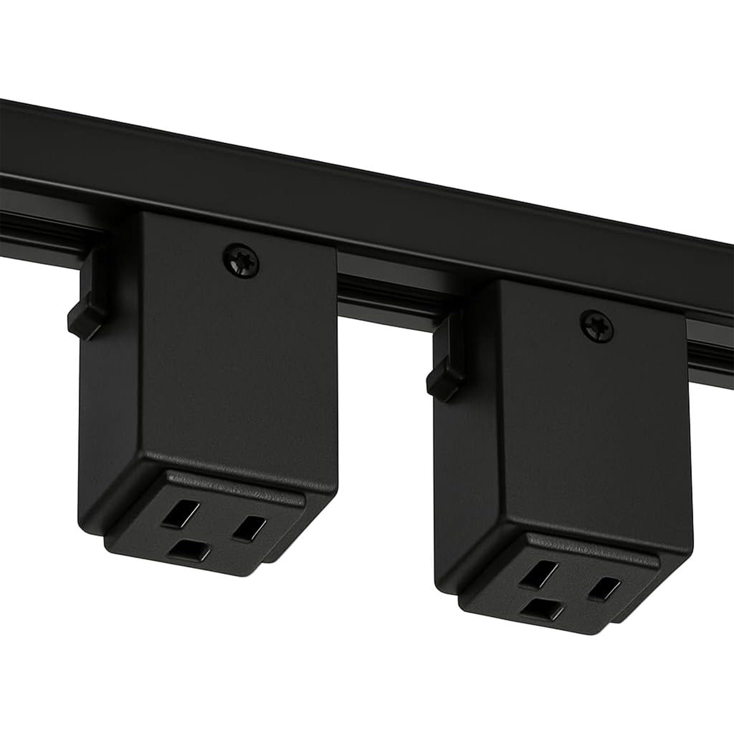 OHLECTRIC H-Track Lighting Outlet Adapter, H-Type Track (2-Pack) Black Power Plug Accessory for Track Rail Systems, H-Style, Add