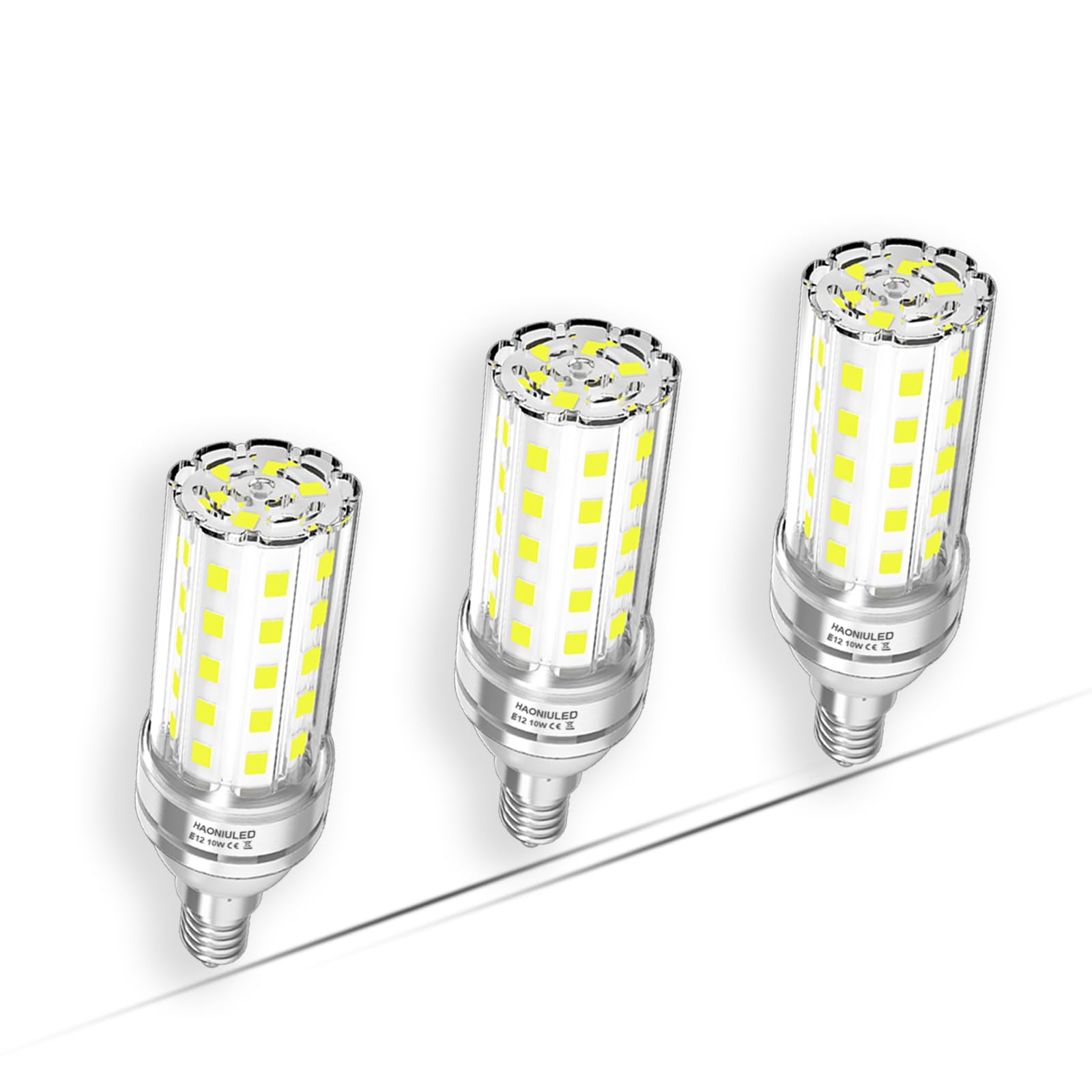 Haoniuled Light Bulb, 10W 5000K Cool Daylight White, 100W Equivalent Light Bulbs, 1100 Lumens Non-Dimmable Led Bulb, E12 Standar