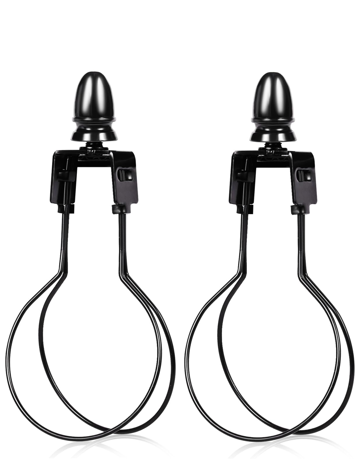 GIGIVOSHA Lamp Shade Harp Holder Adapter kit - Clip on Lampshade Light Bulb With Shade Attaching Finials Support Fitter Parts Co