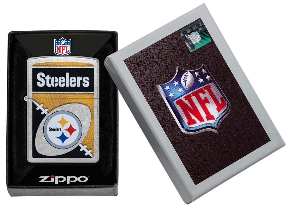 Zippo Nfl Pittsburgh Steelers Street Chrome Pocket Lighter