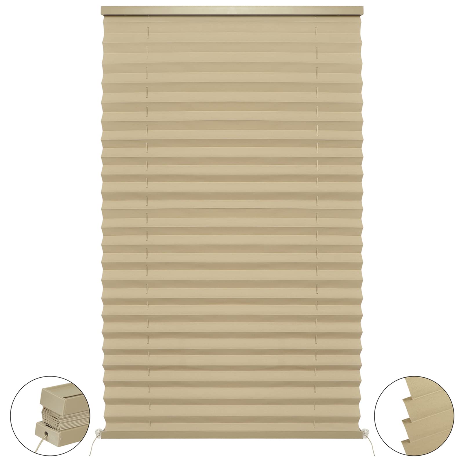 Rv Blinds Shades For Camper Window,Rv Pleated Shades Camper Blinds For Travel Trailers Motorhome Motor Coach-20 W X 38'' L