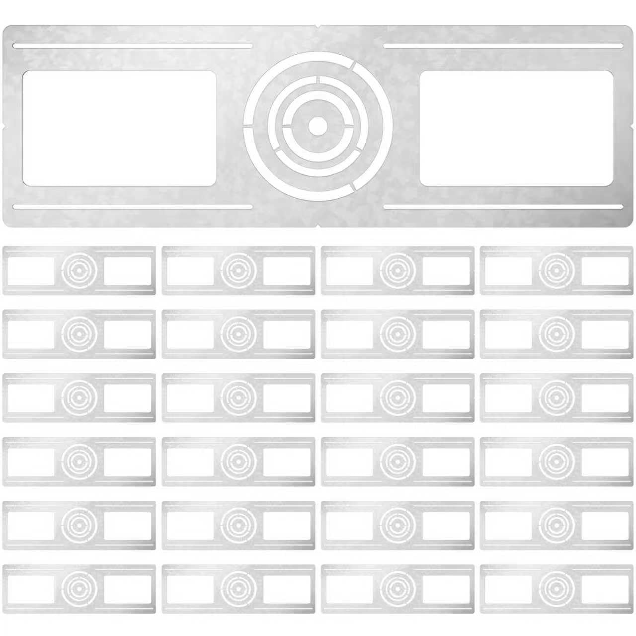 24 Pack New Construction Mounting Plate with Symmetric Round Hole, 3 4 6 Galvanized Steel Rough-in Wafer Light Bracket, Shallow 