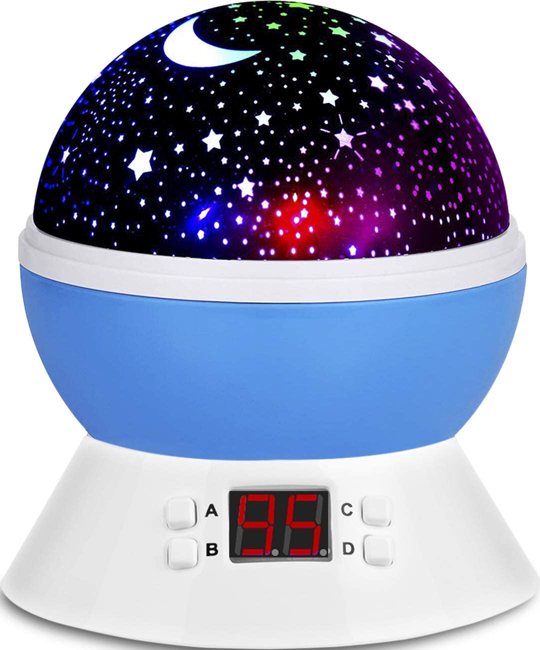 Bedside Lamp Sets 2 Lampshades Star Sky Night Lamp for Kids Night Light Moon Star Projector for Bedroom Birthday Gifts for 1-14 