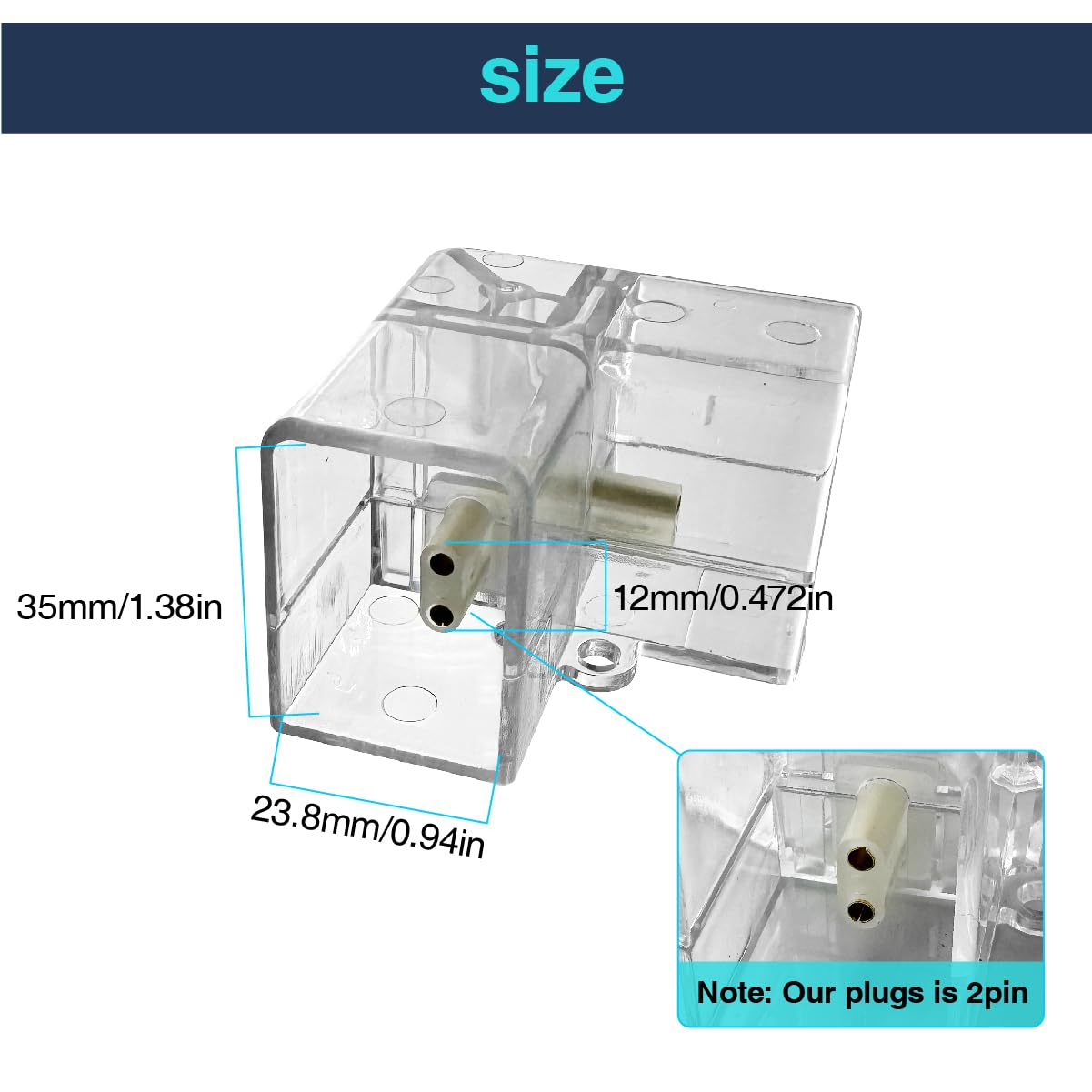 Cezelux 5 Pack Hexagon LED Light Connectors, 90° L-Connector, 2 Pin, Clear Plastic for Honeycomb Lighting Systems