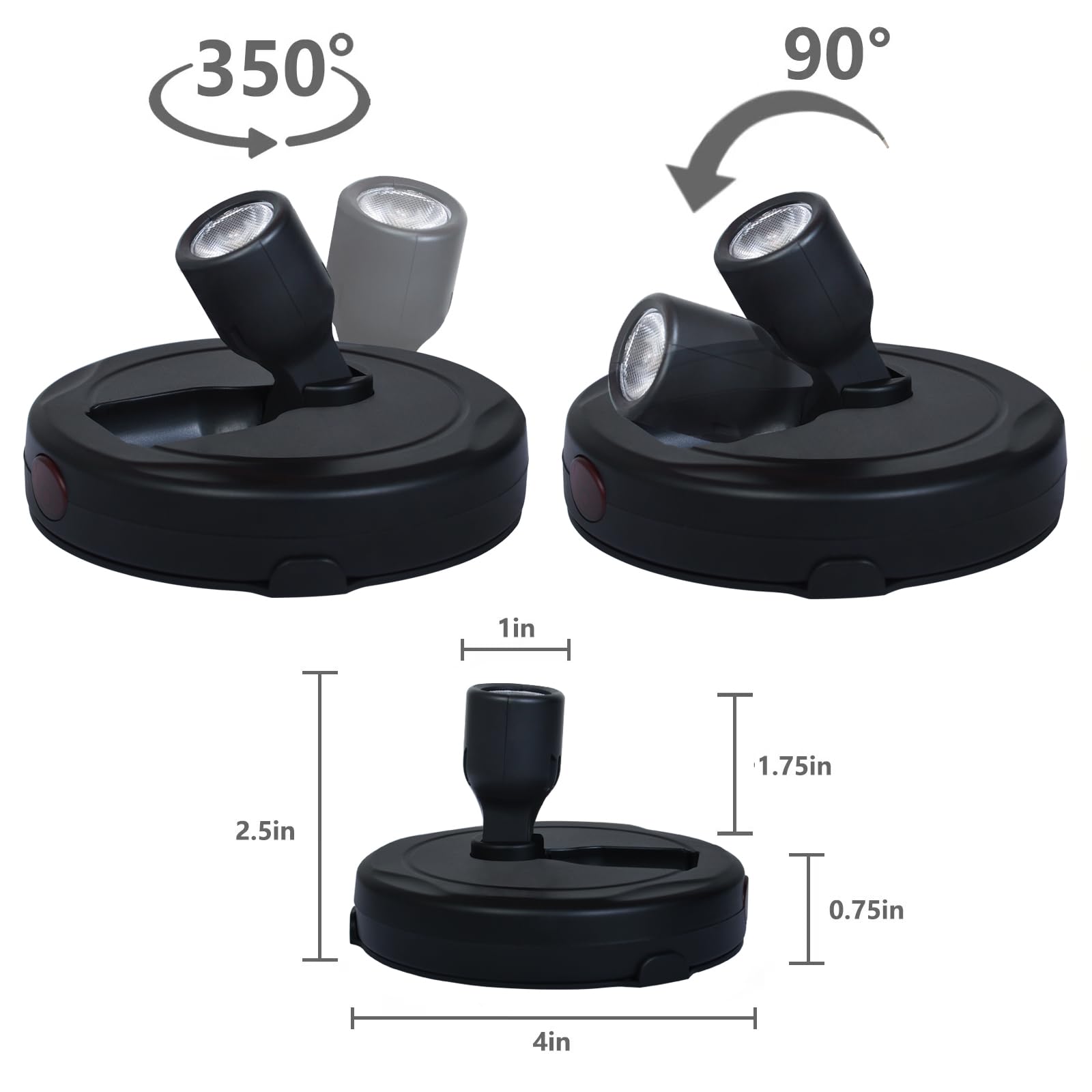 Bergustch Battery Operated Led Spotlight, Picture Spot Lights, Indoor Uplights, Puck Lights With Remote, Plants Spotlight, Wall