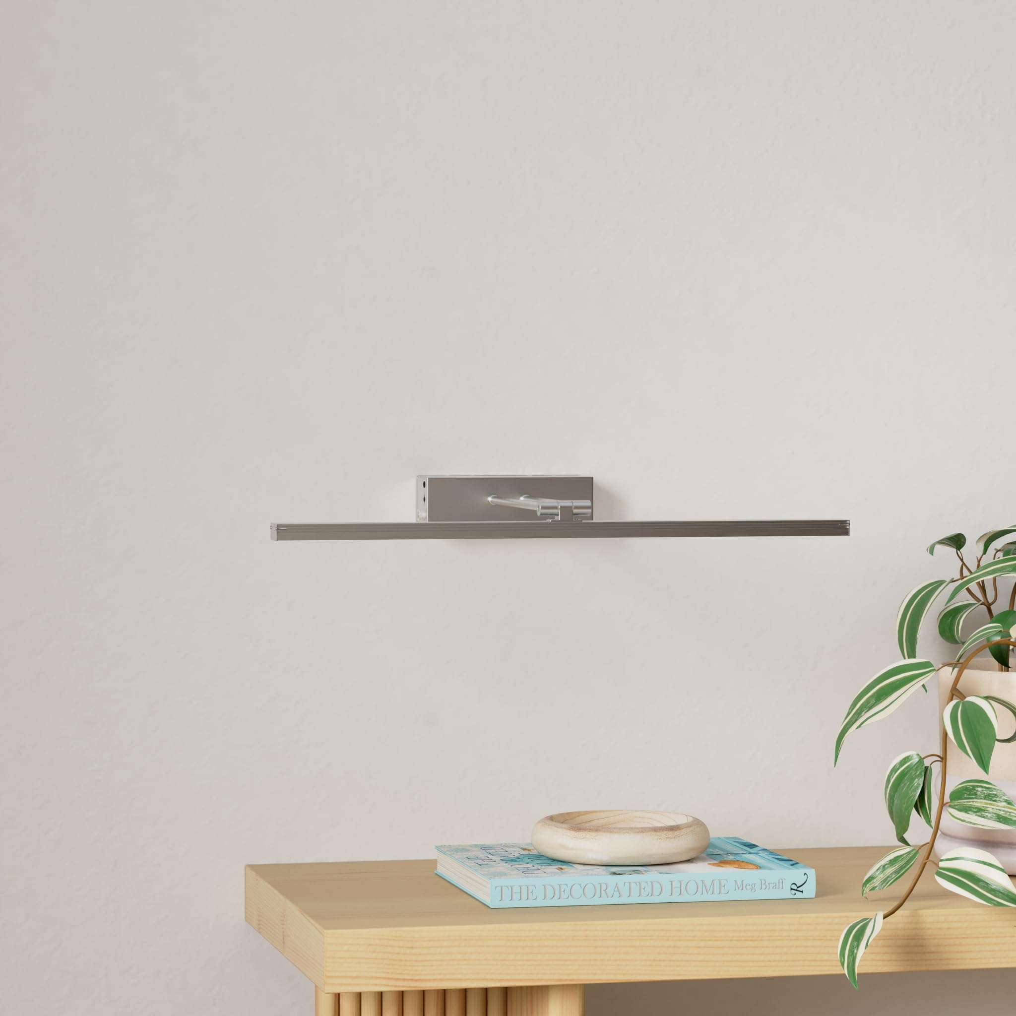 RAIFOOLLY Picture Light, 5000mAh Rechargeable, Remote Control, 16in Dimmable Accent Light, Black Steel, Model RF00127