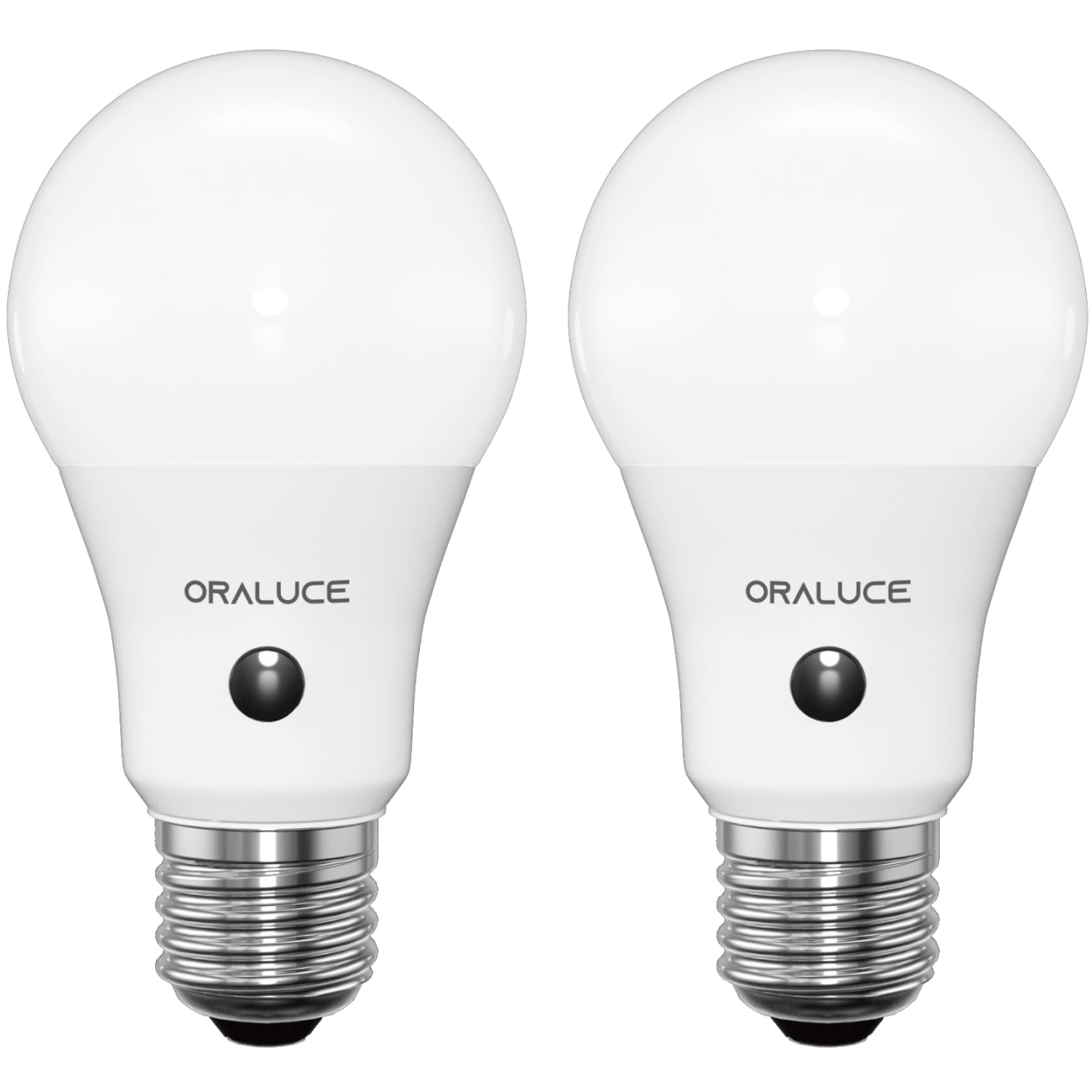Oraluce Dusk To Dawn Led Outdoor Light Bulb Warm White 3000K, A19 Automatic Light Bulbs For Outside 60 Watt, Auto On/Off Lightbu