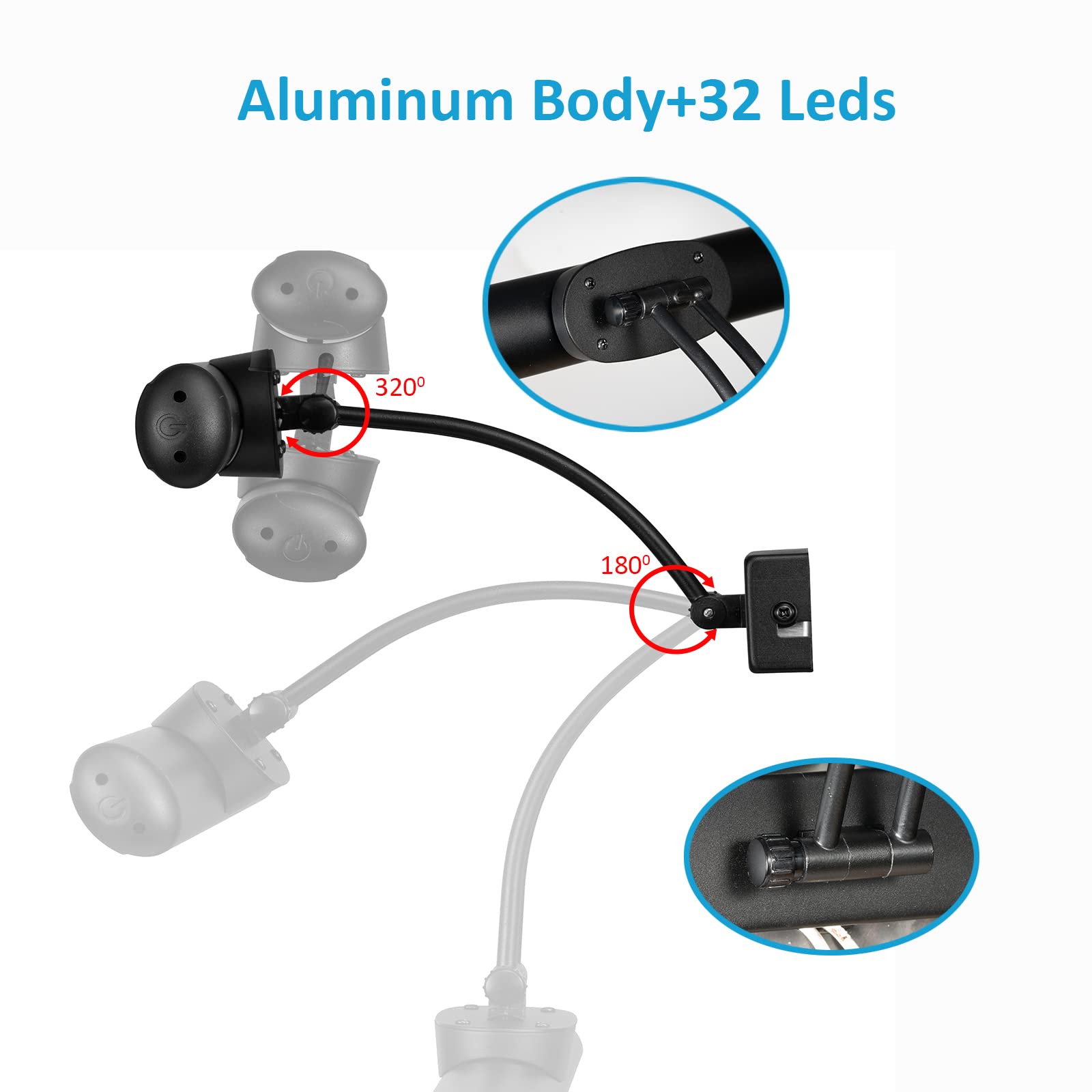 VIGMOJ Wireless LED Picture Light with Remote, 300LM Brightness, Black, Model J03-huadeng, Rechargeable Battery for Art Display