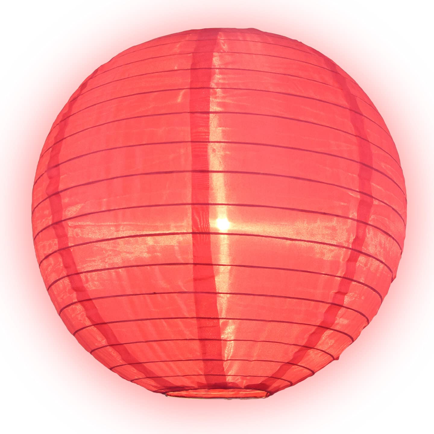 Paperlanternstore.Com 16 Inch Hot Pink Nylon Lantern, Even Ribbing, Durable, Hanging Decoration By Quasimoon