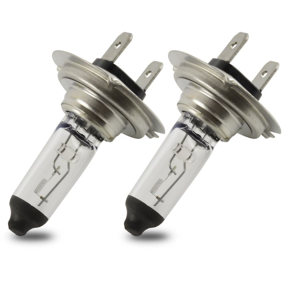 Safego H7 Halogen Headlight Bulb - 55W High/Low Beam, Universal for 12V Vehicles, Pack of 2, Color W7