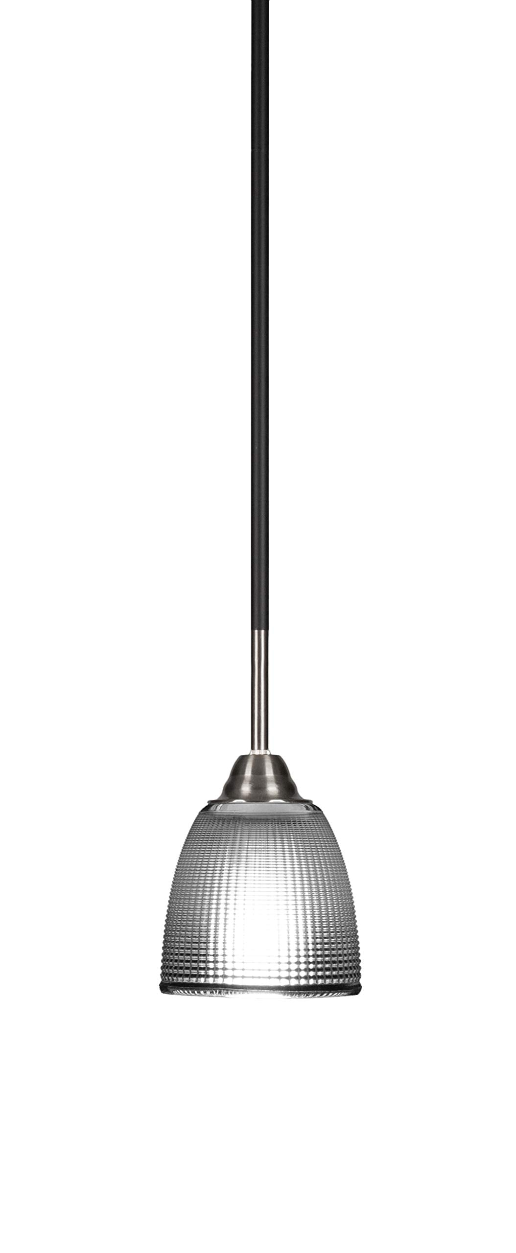 Toltec Lighting Paramount 1 Light Mini Pendant In Matte Black & Brushed Nickel (3401-Mbbn-500)