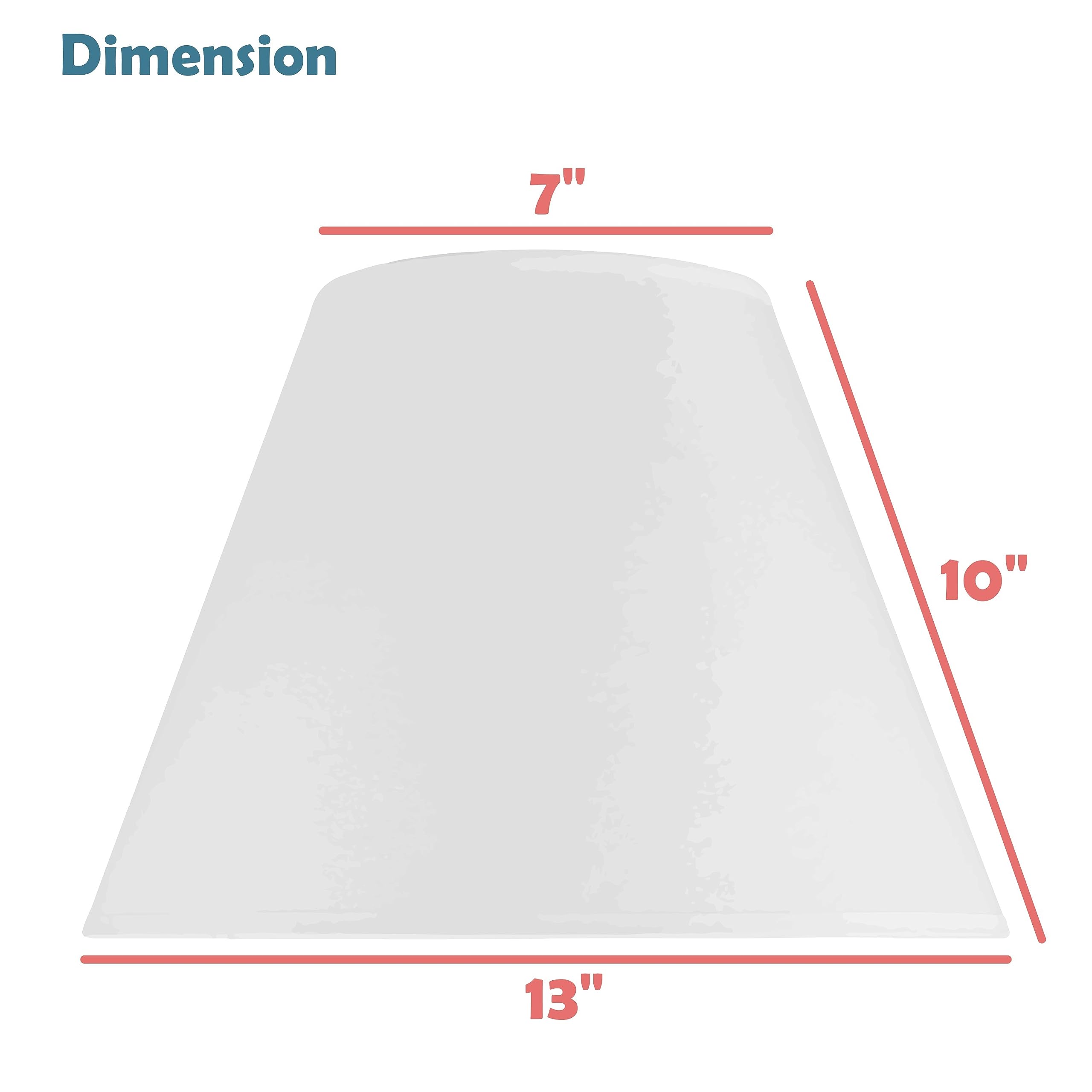 Aspen Creative 33053, Hardback Empire Transitional Spider Lamp Shade, Mushroom Pleated Green, 7" Top X 13" Bottom X 10" Slant