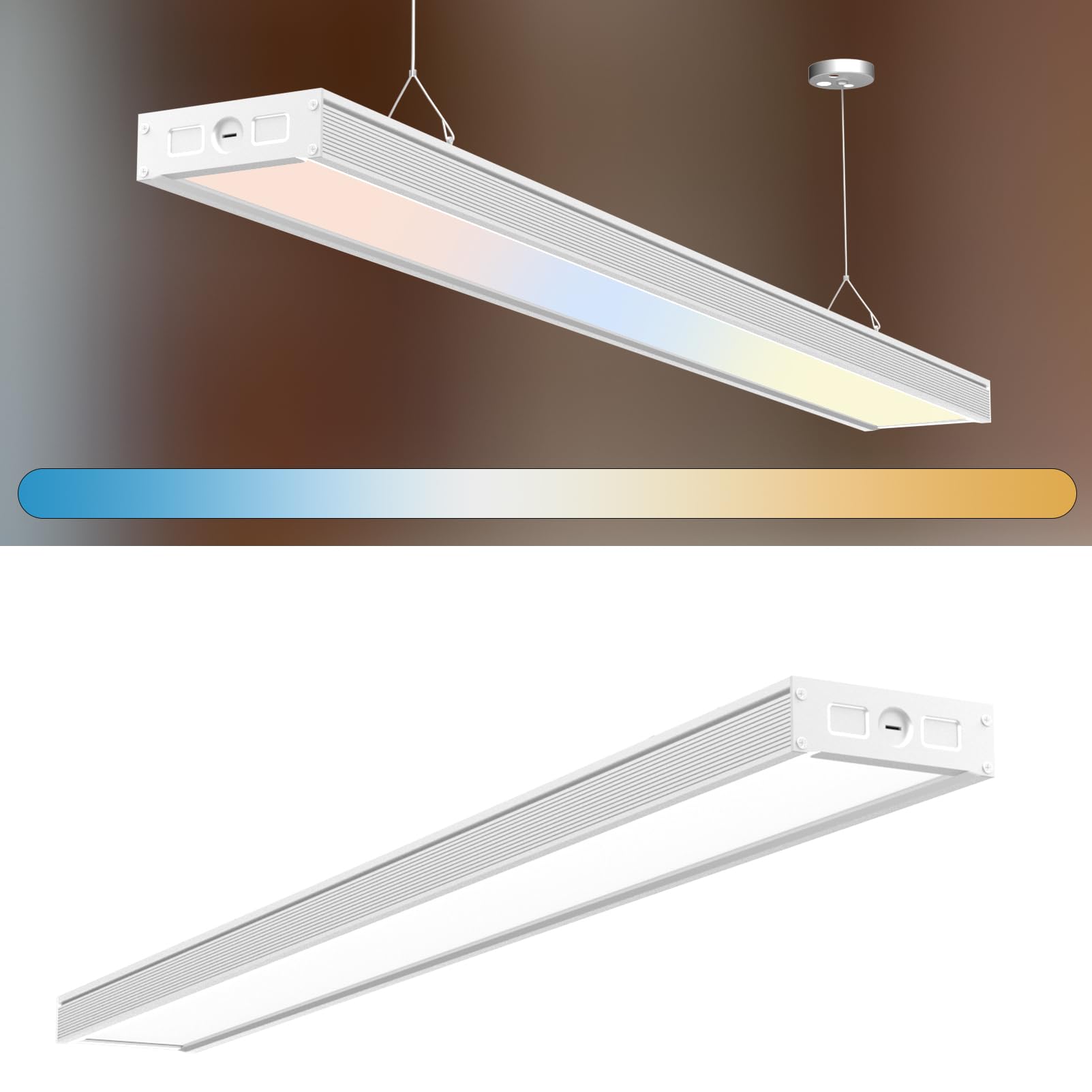 Lightdot 1Pack 4FT-5IN LED Wraparound Shop Lights, 50W 7000LM [Eqv. 400W] 3000/4000/5000K Adjustable, 4FT LED Shop Light Fixture