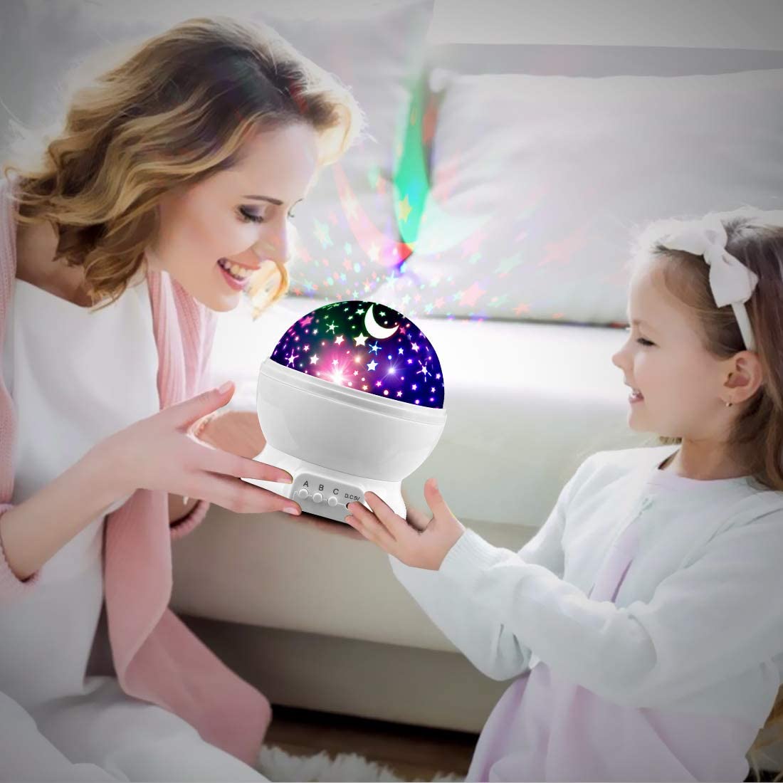 Mokoqi Star Projector Night Lights For Kids, Fun Gifts For 1-4-6-14 Year Old Girl And Boy, Projection Lamp For Kids Bedroom Ceil