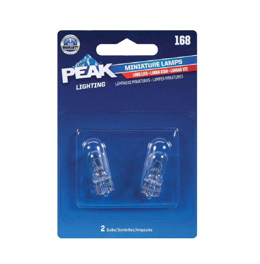 Peak Miniature 168 2 Pack Vehicle Light Bulbs