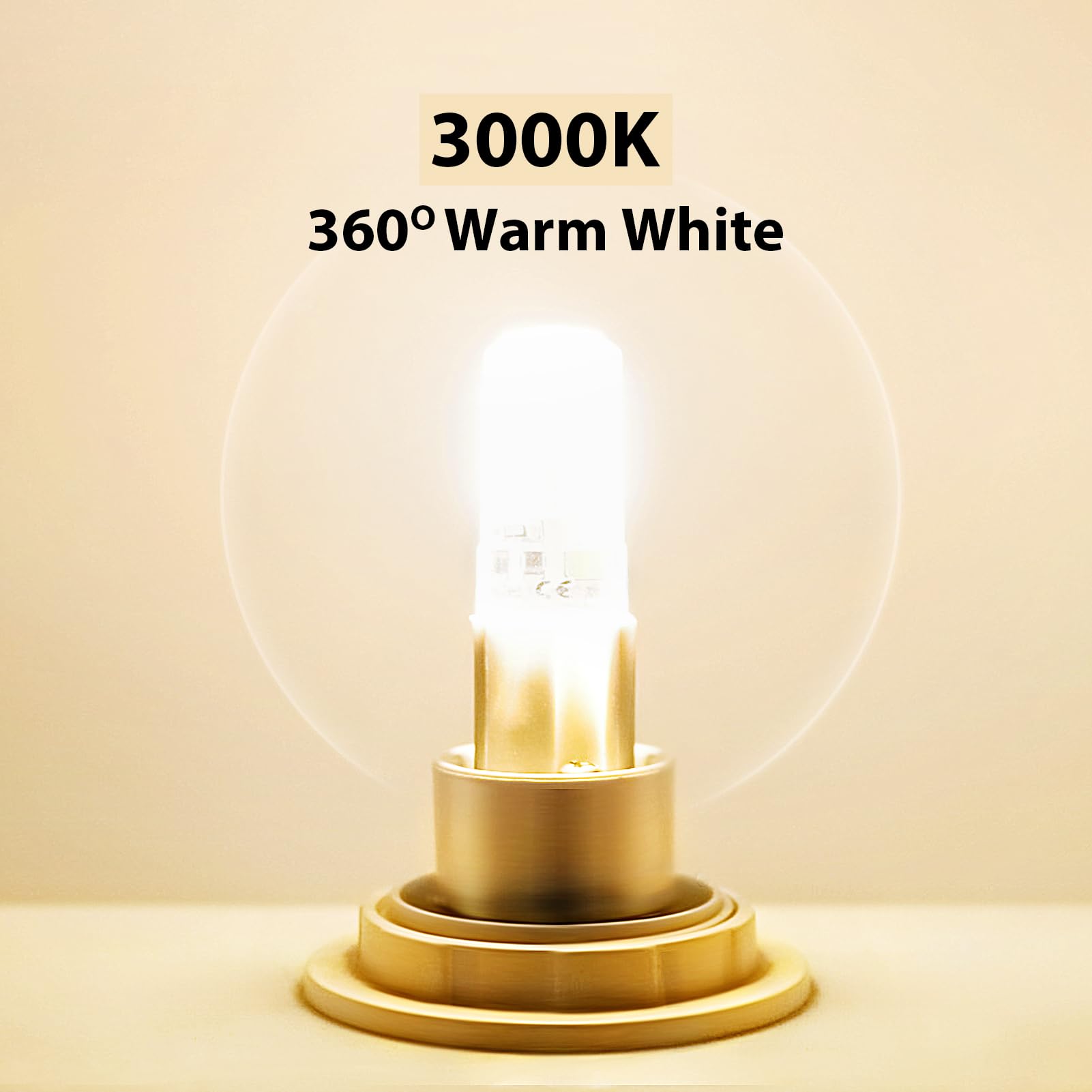 YGS-Tech G9 LED Bulb Dimmable 4W, 3000K Warm White, Plastic, 10-Pack, Model YGS-G9-3014WW-10P