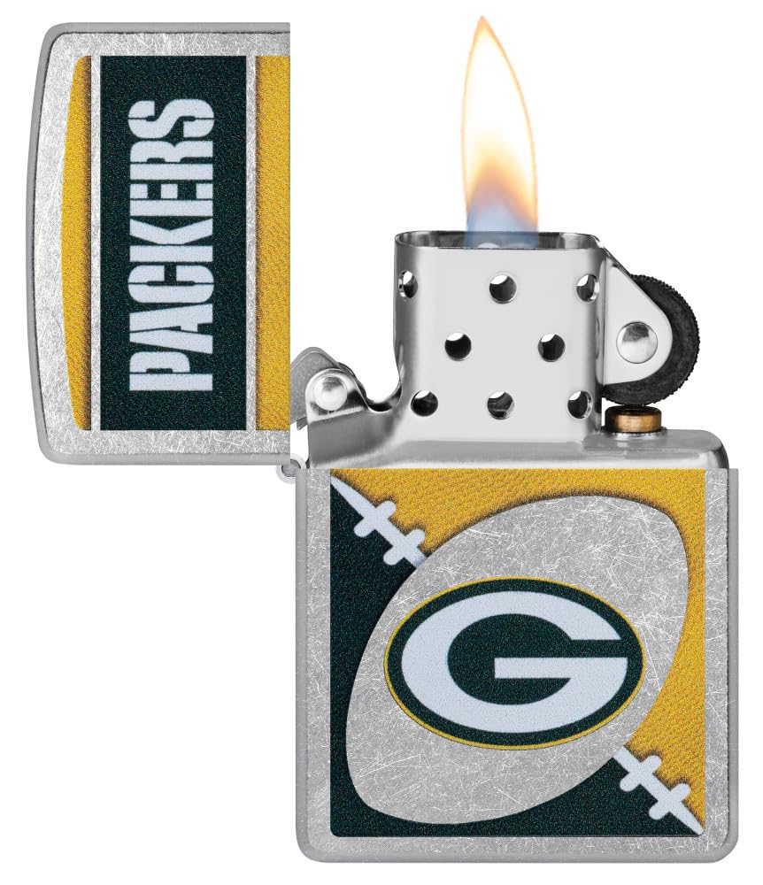 Zippo Nfl Green Bay Packers Street Chrome Pocket Lighter