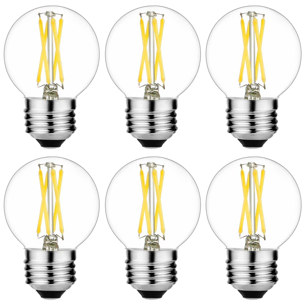 LiteHistory E26 LED Bulb 4W Equal E26 Edison Bulb 40 Watt Neutral White 4000K E26 Bulb Dimmable AC120V 400lm G16.5 Light Bulb le