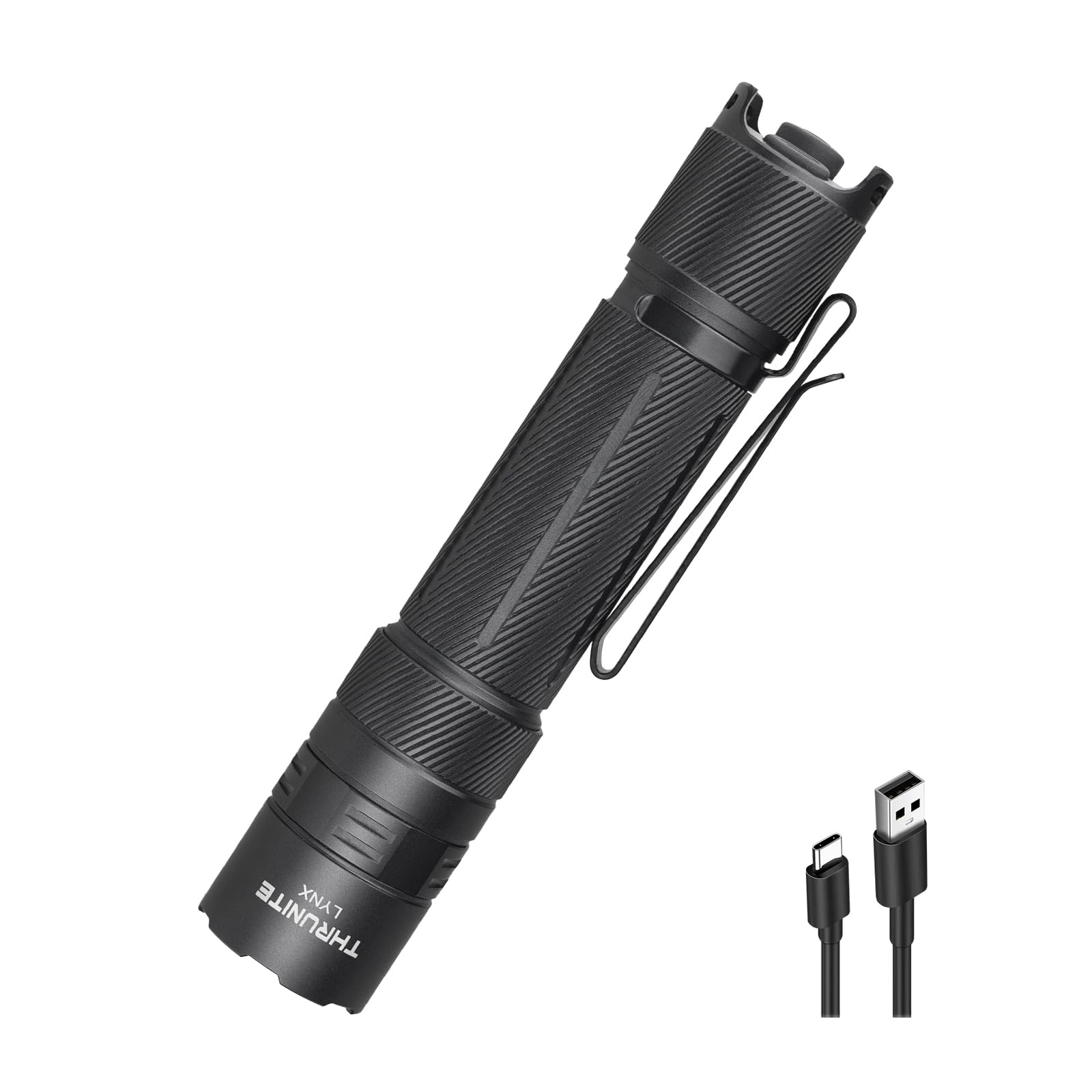 ThruNite Lynx SFT70 LED Tactical Flashlight - 3100 High Lumens, 417m Long Throw, Dual Tail Switch, USB-C Rechargeable Flashlight