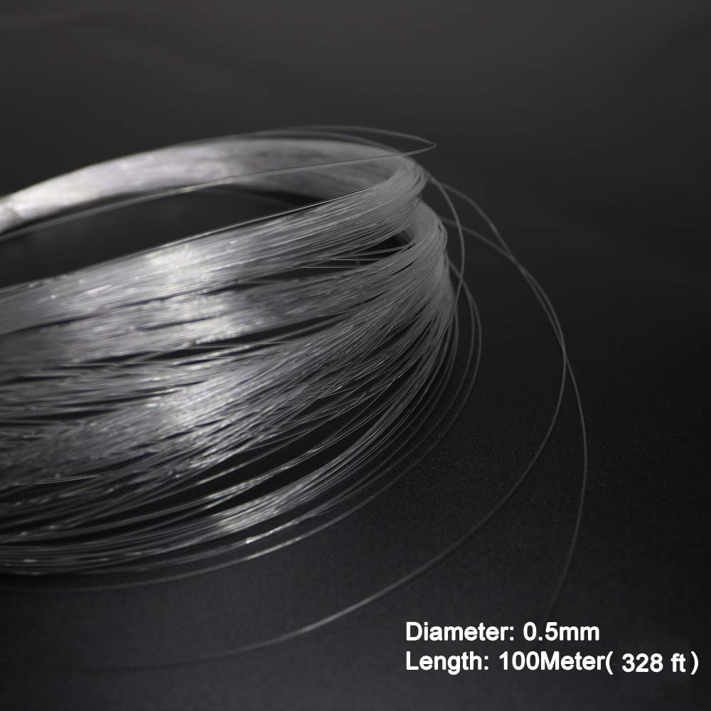 Azimom 100M Pmma Plastic End Glow Fiber Optic Cable 0.5Mm For Star Sky Ceiling Led Lights