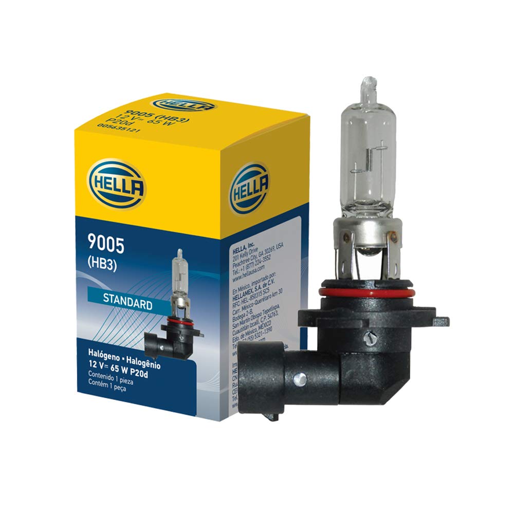 HELLA 9005 Standard Halogen Bulb, 12 V, 65W, Multi