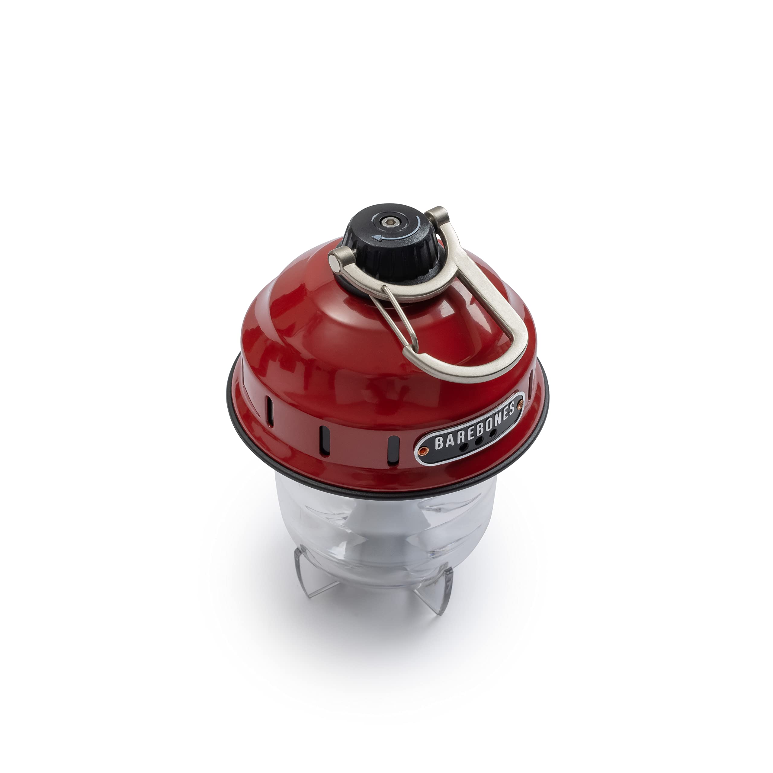 Barebones Beacon Hanging Light – Red LED Lantern, Weatherproof, 6" x 3", Rechargeable, Model LIV-296