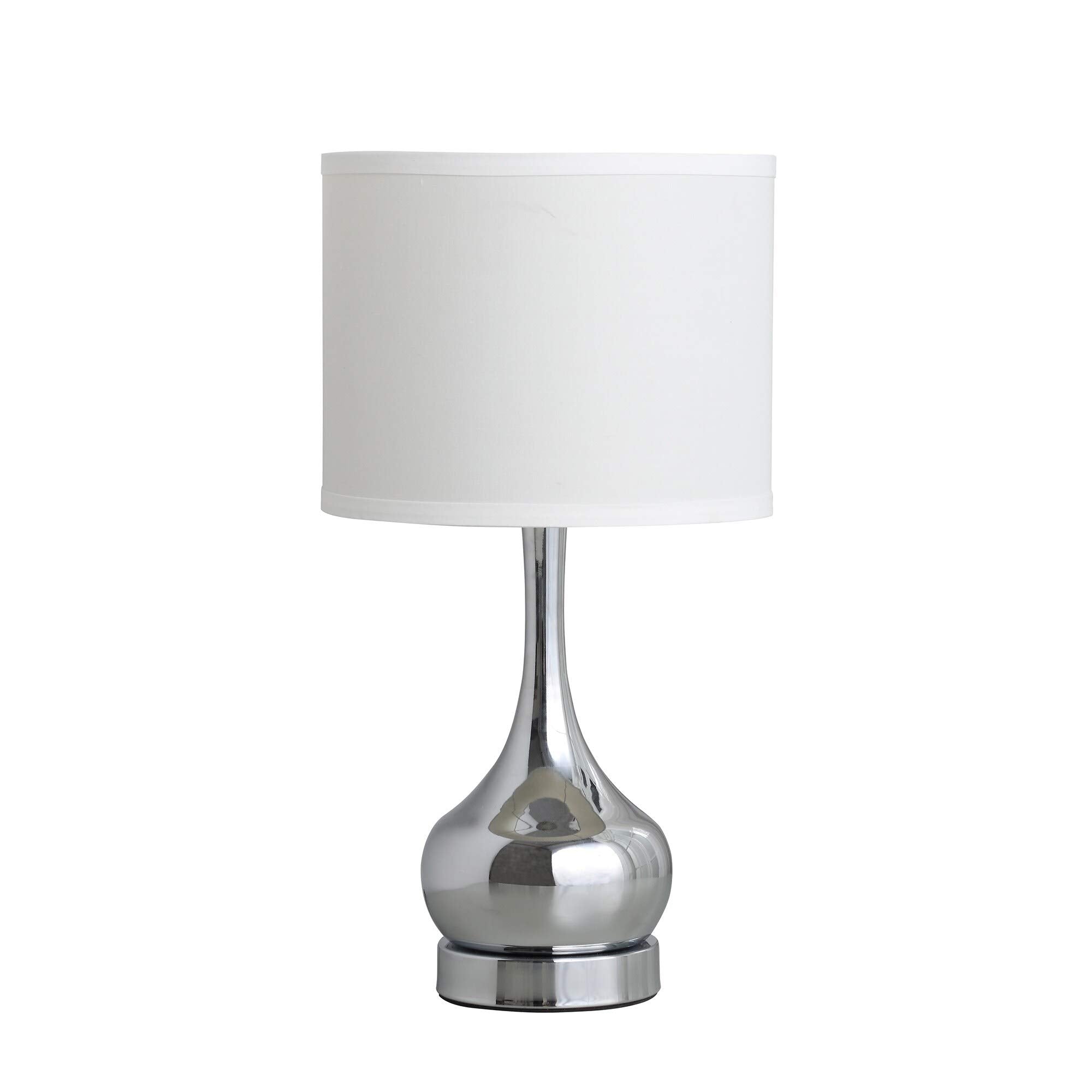 18.75''In Corrine Polished Silver Mid Century Table Lamp