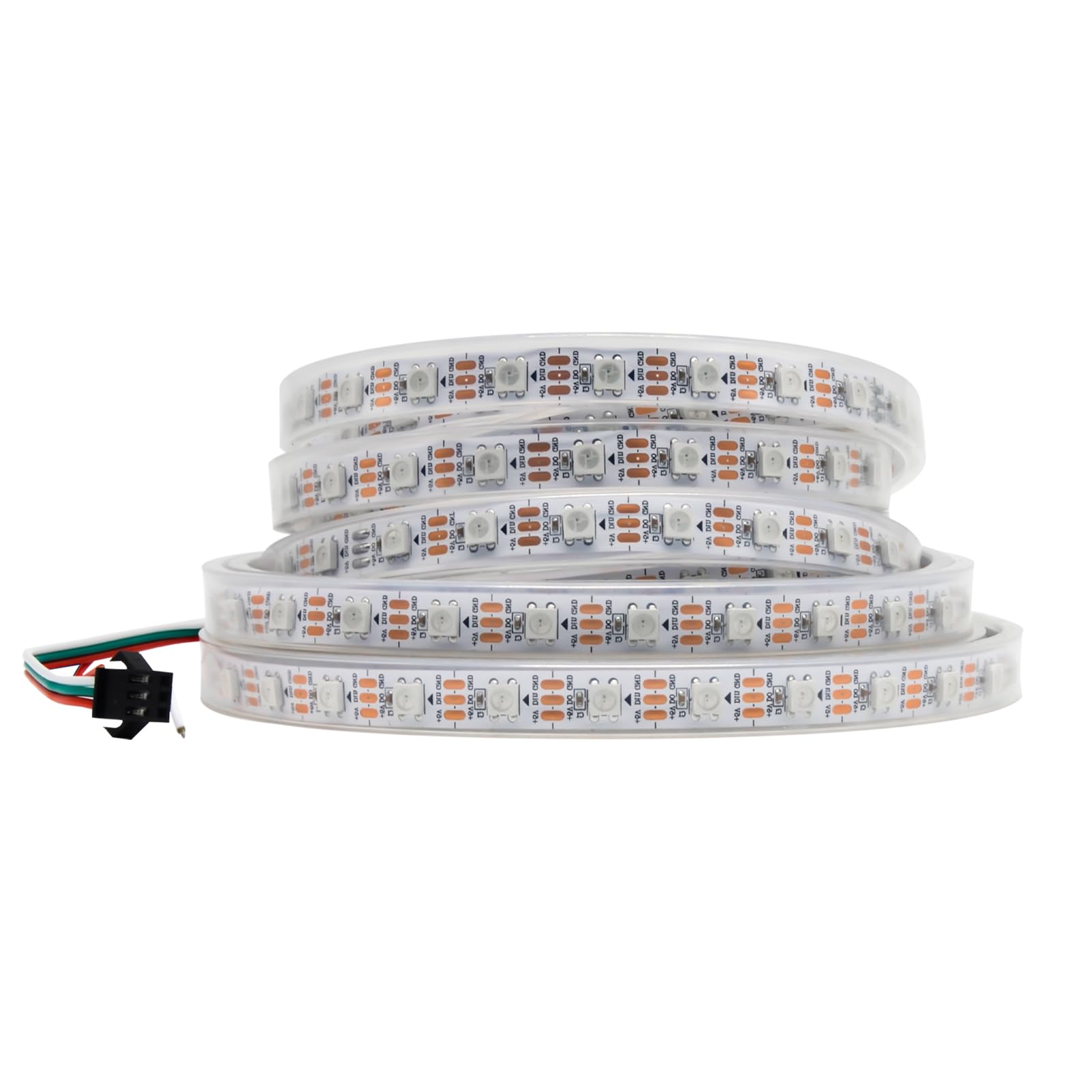 16.4FT WS2812B 5V LED Strip Lights 300 Individual Addressable RGB IC 5050SMD LEDs - Flexible White PCB IP67 - 60LEDs/m MagicRGB 
