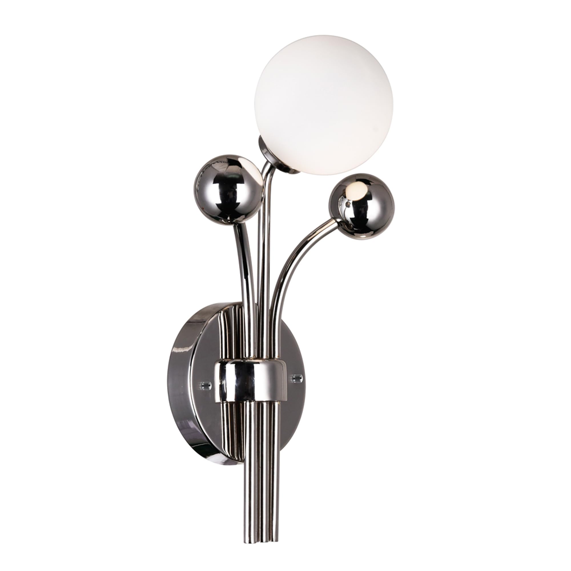 Cwi Lighting Polished Nickel 1 Light Wall Light - Modern Metal Design