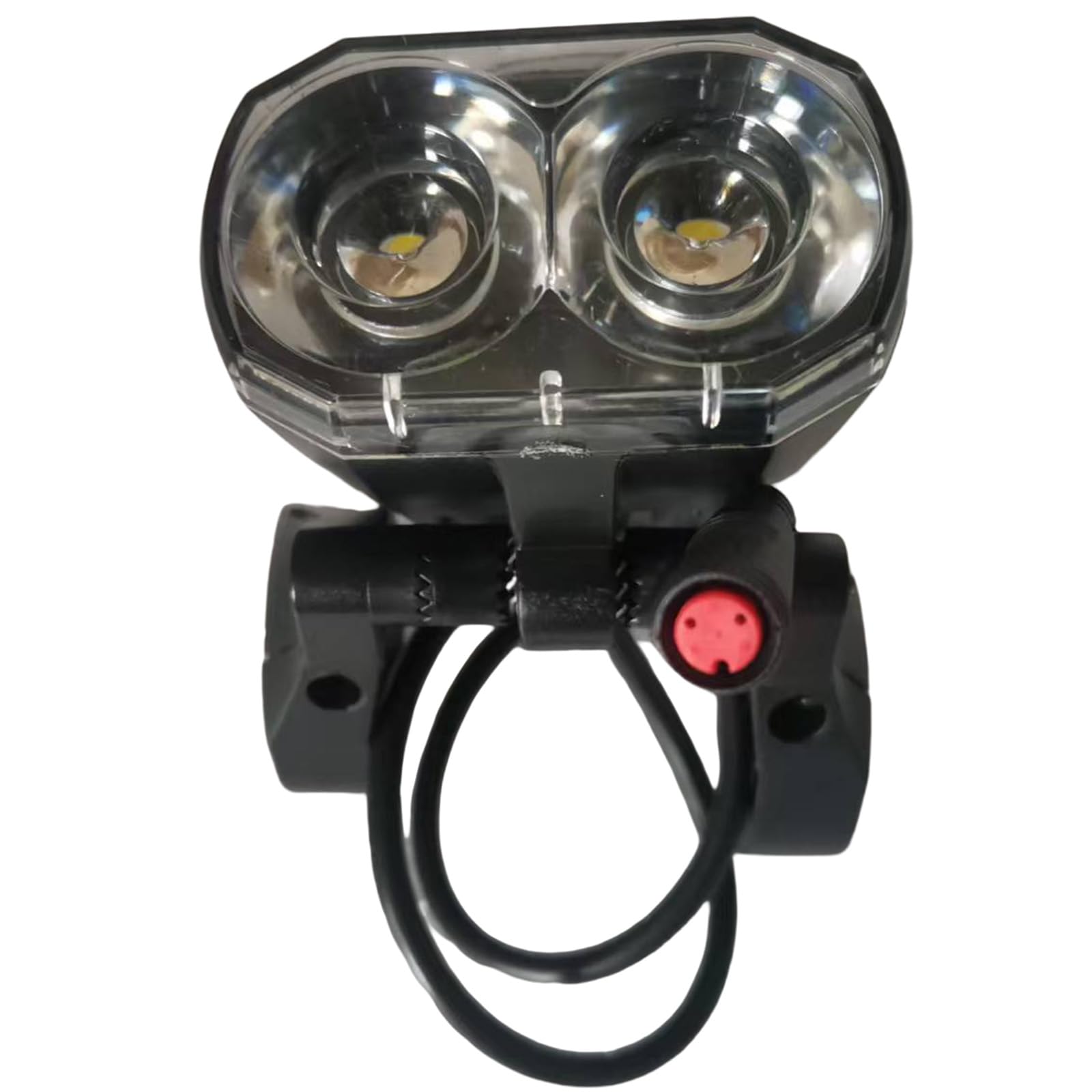 Electric Bike Headlight,2 Pin Female Waterproof Connector Ebike Led Front Light, Suitable for 24V 36V 48V 60V Battery Controller