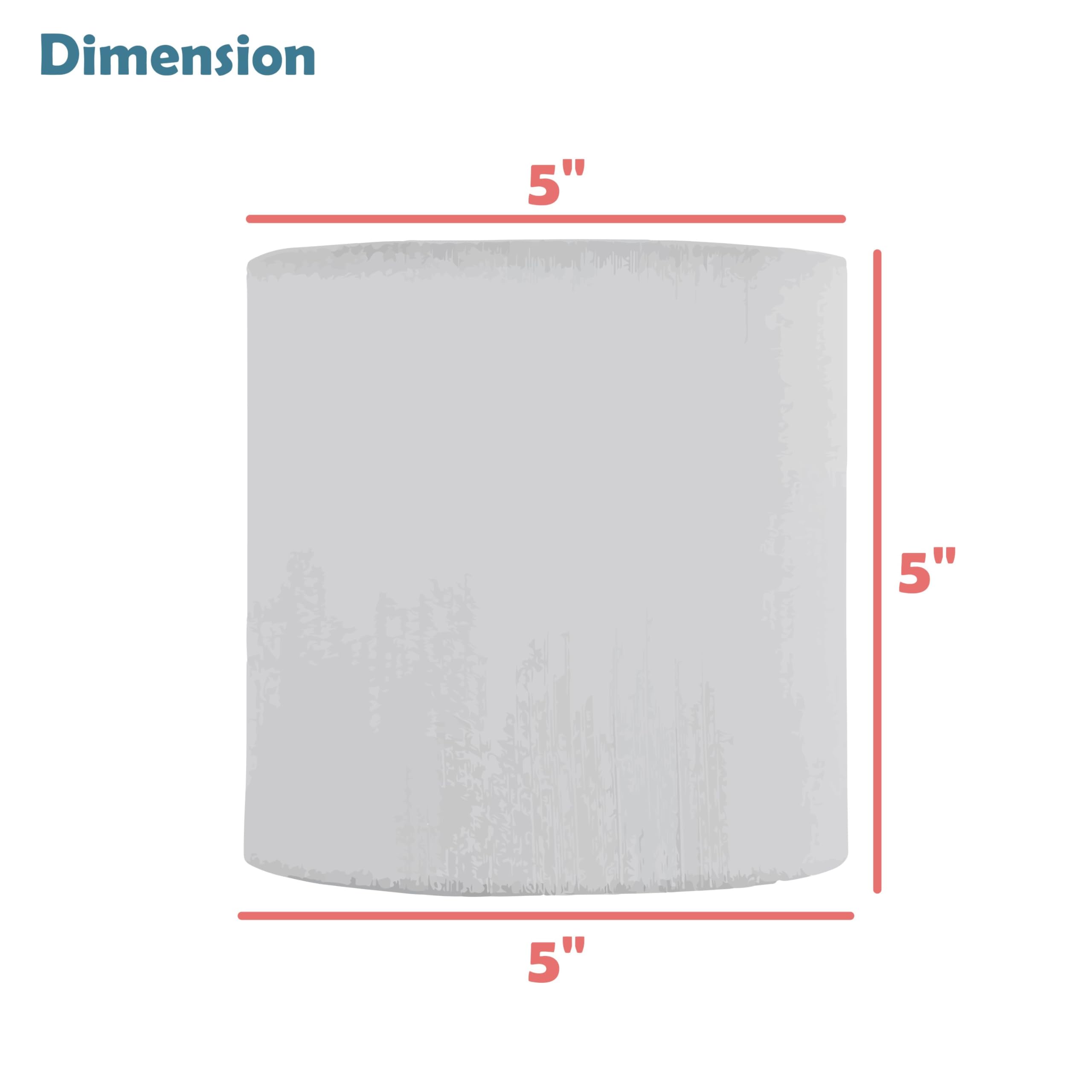 Aspen Creative 31191 Transitional Drum (Cylinder) Shaped Clip-On Construction Lamp Shade In Grey, 5&quot; Wide (5&quot; X 5&quot; X 5&quot;)