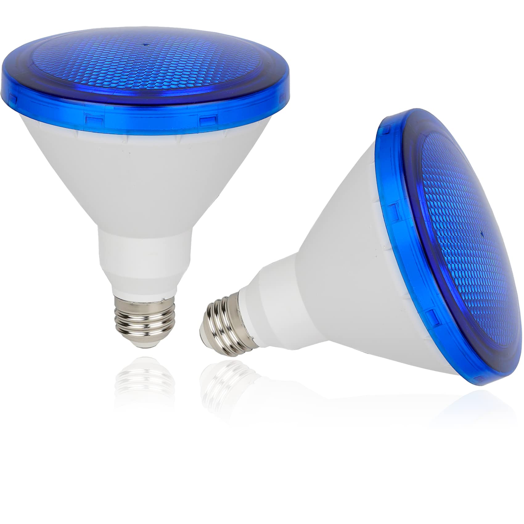 Led Par38 Blue Light Bulb 2 Pack - 15W (100W Equivalent) - E26 Base Blue Led Lights, Party Decoration, Porch, Home, Holiday Ligh