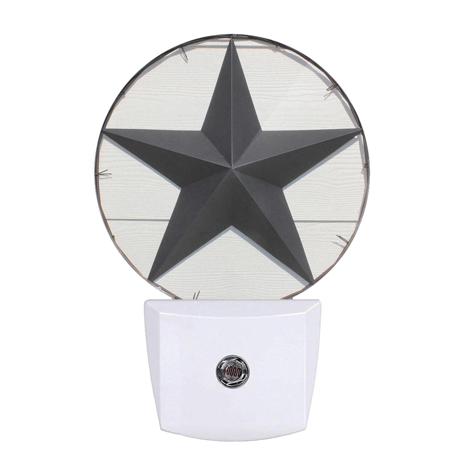 EKOBLA Texas Star Night Lights Plug into Wall Vintage Western Style Retro Star American Led Night Lamp with Dusk to Dawn Sensor 