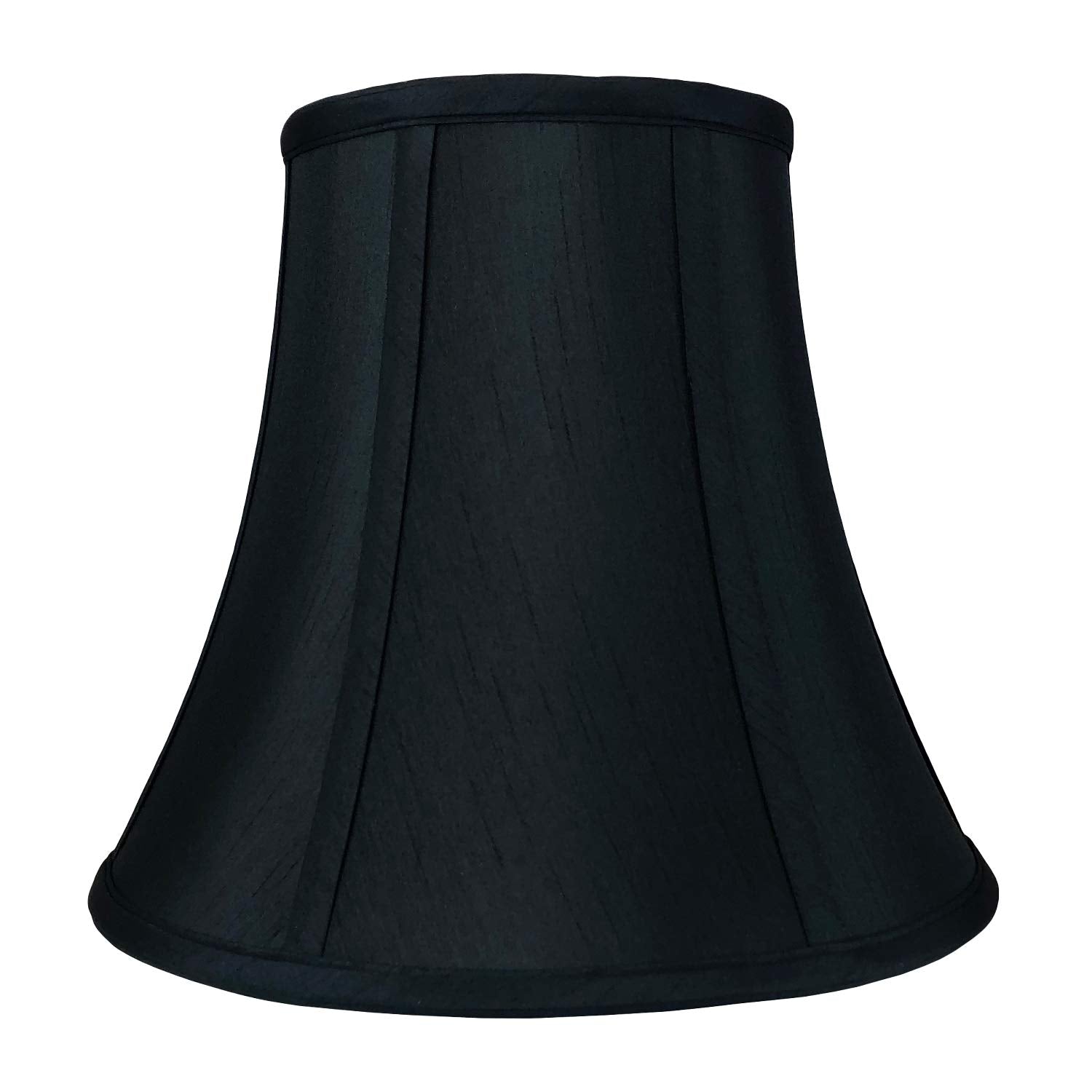 Royal Designs True Bell Lamp Shade, Fabric, 6.5x12x10.5 inch, Black, Model BSO-704-12BLK