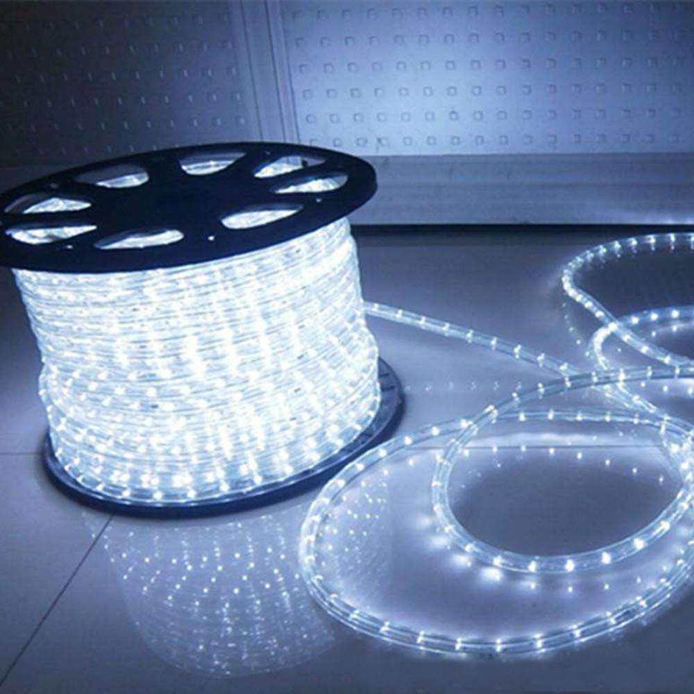 Huizhen 100Ft Led Rope Lights,720Led White Rope Lights Outdoor,Waterproof Rope Led Lights,Connectable Rope Lights For Outside,Party,Wedding,Background,Trees,Pool,Eaves Decorations