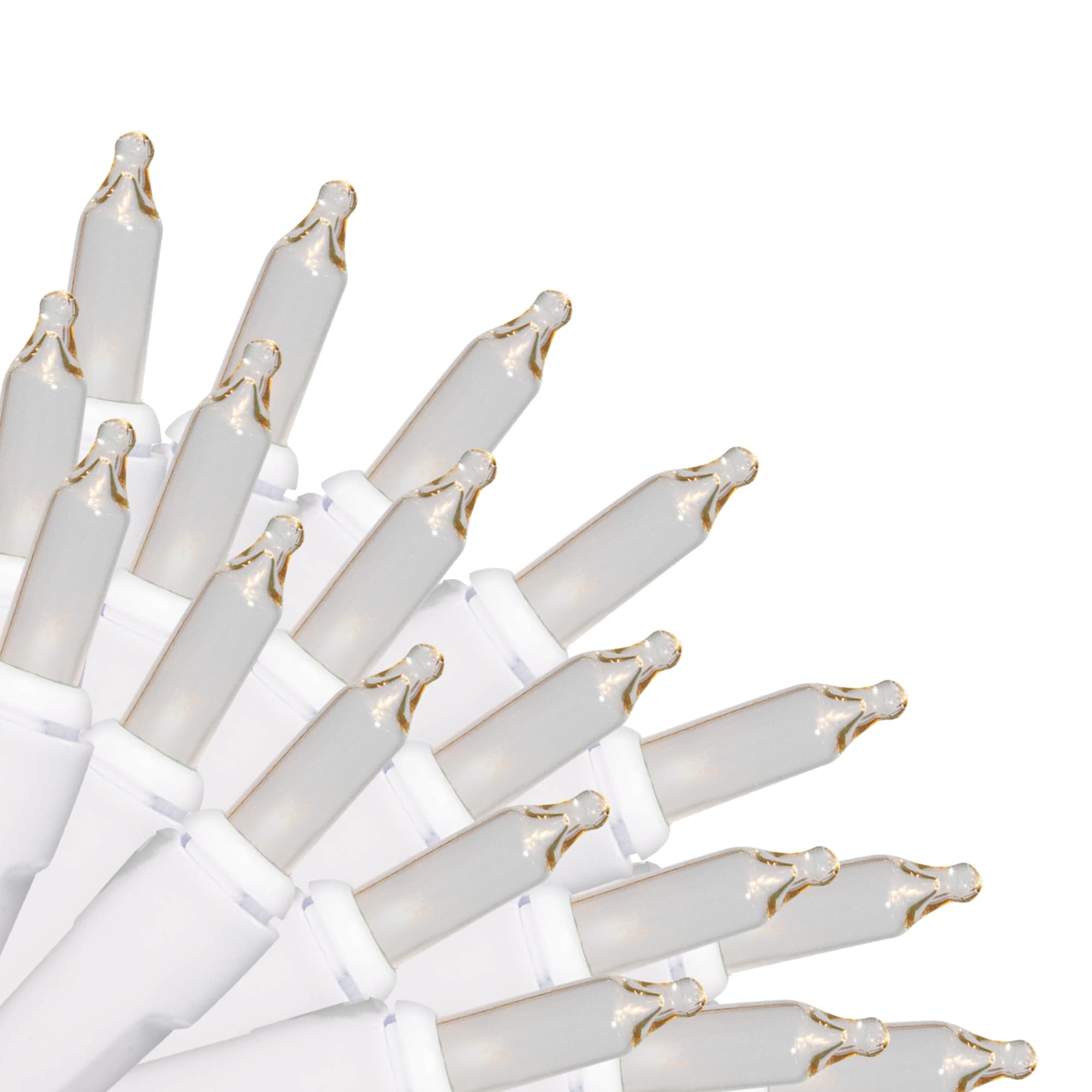 Brite Star Mini String Christmas Lights, 100 Count, Clear, 22 ft Indoor/Outdoor, White Wire, Model 37-371-00