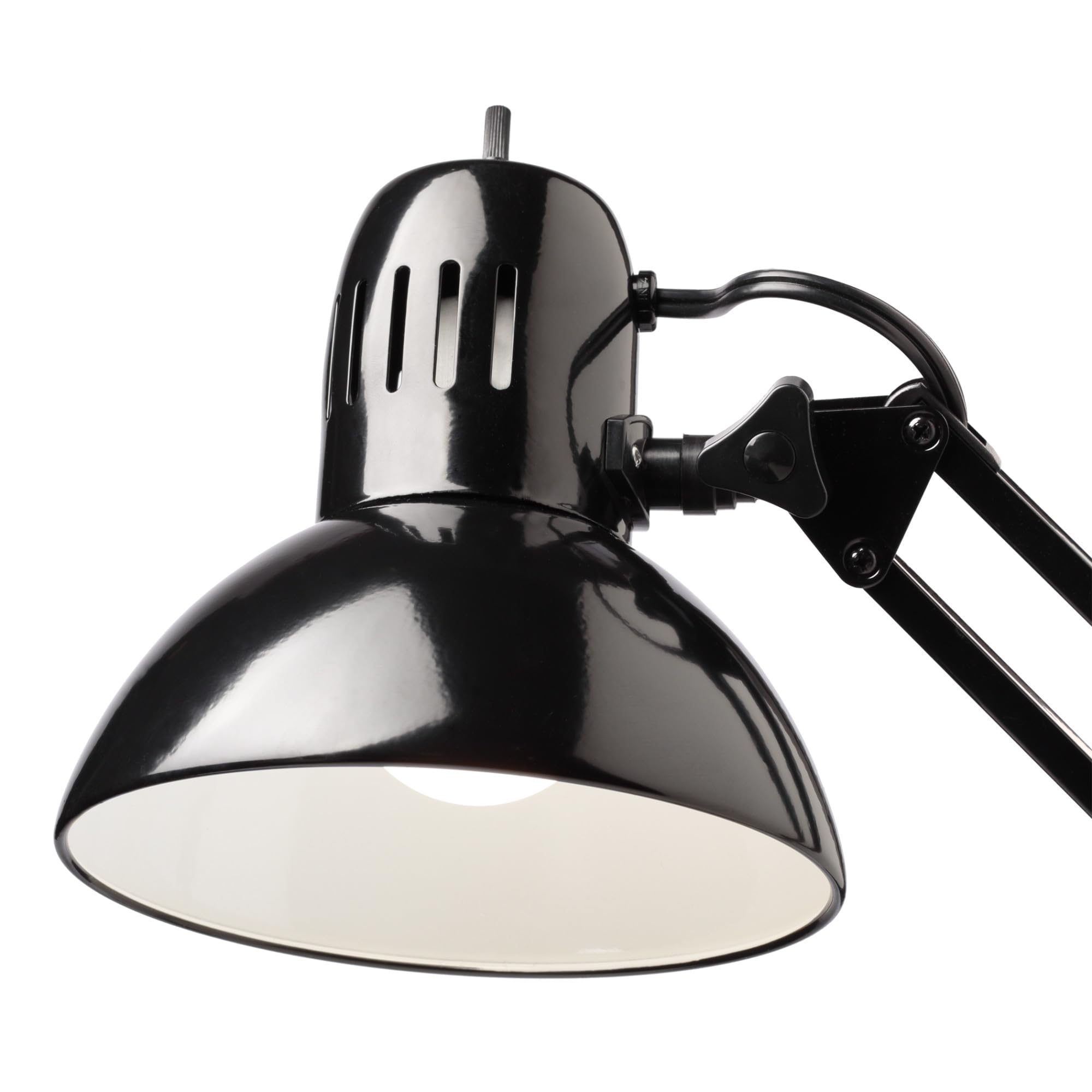 GLOBE Electric 12641 Architect 32 Swing-Arm Clamp-On Lamp, Black Architect, Finish, LED Bulb Included