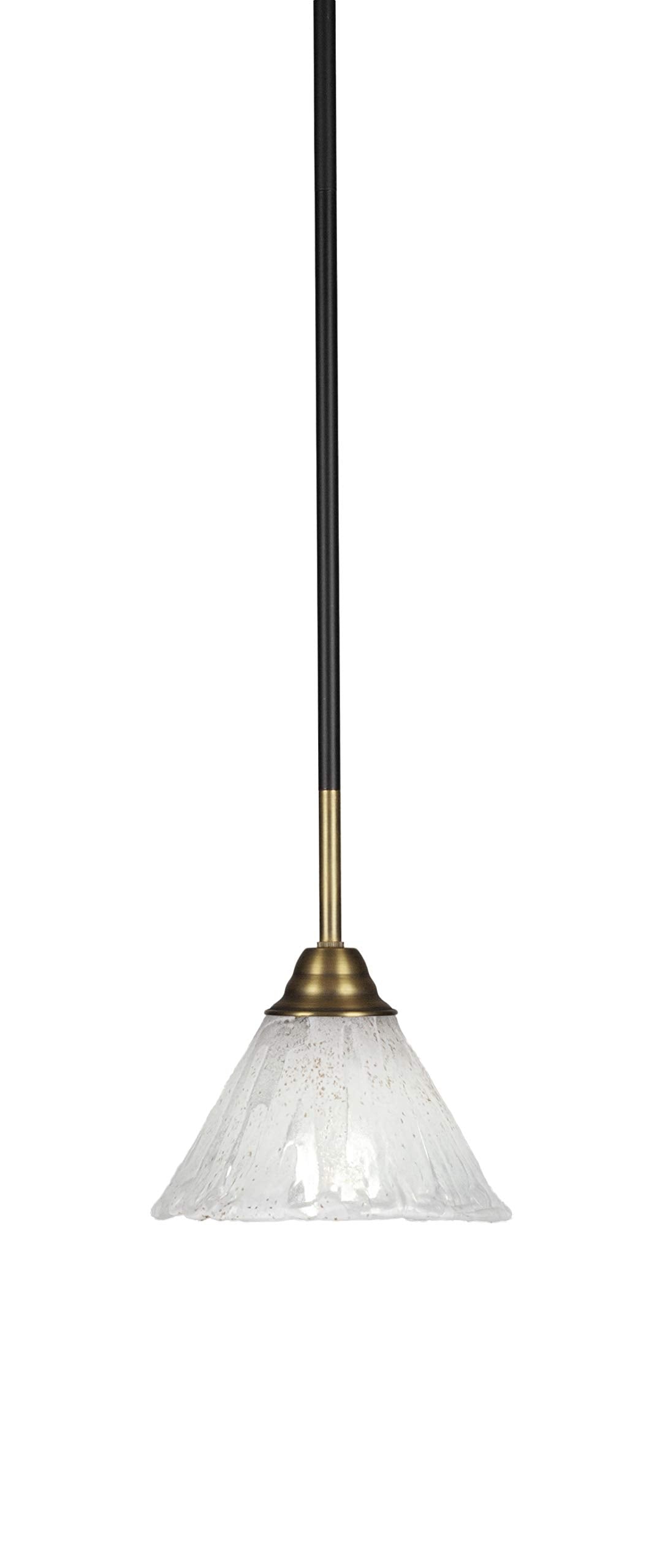 Toltec Lighting Paramount 1 Light Mini Pendant in Matte Black & Brass (3401-MBBR-7195)