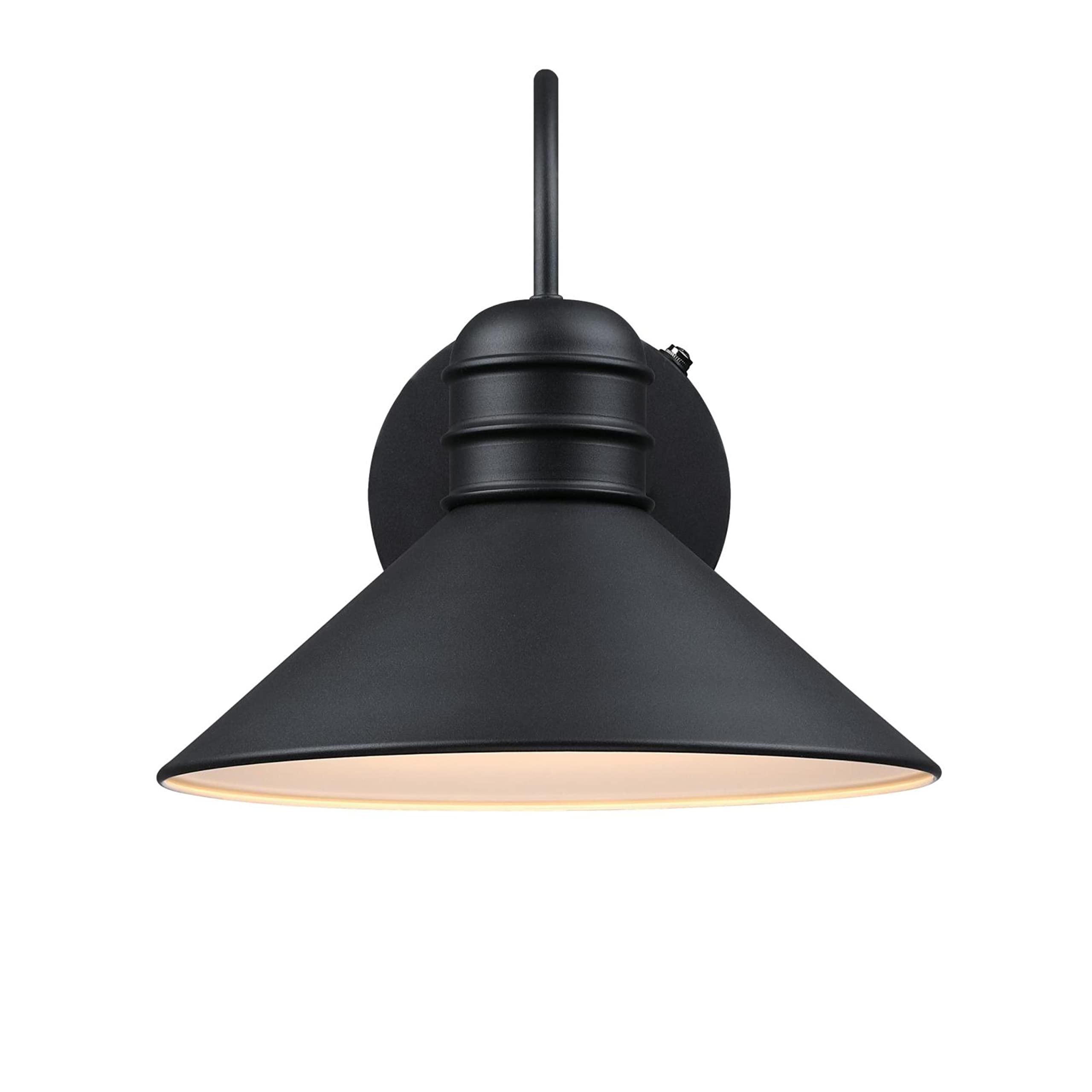 Westinghouse 6120500 Watts Creek Craftsman-Style One Light Outdoor Wall Fixture With Dusk To Dawn Sensor, Textured Black Finish